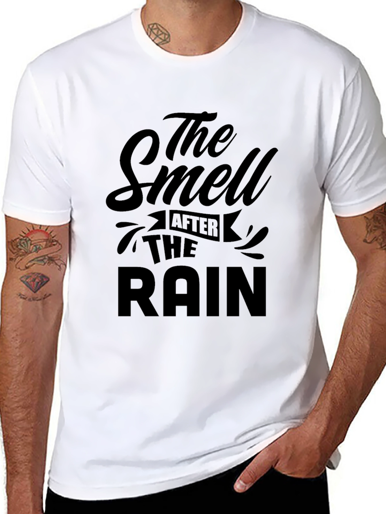 The Smell After The Rain Black Graphic T-Shirt