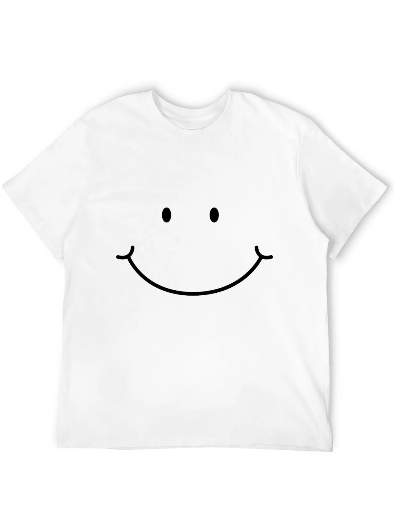 Smiley Face Black T-Shirt - Casual Comfort