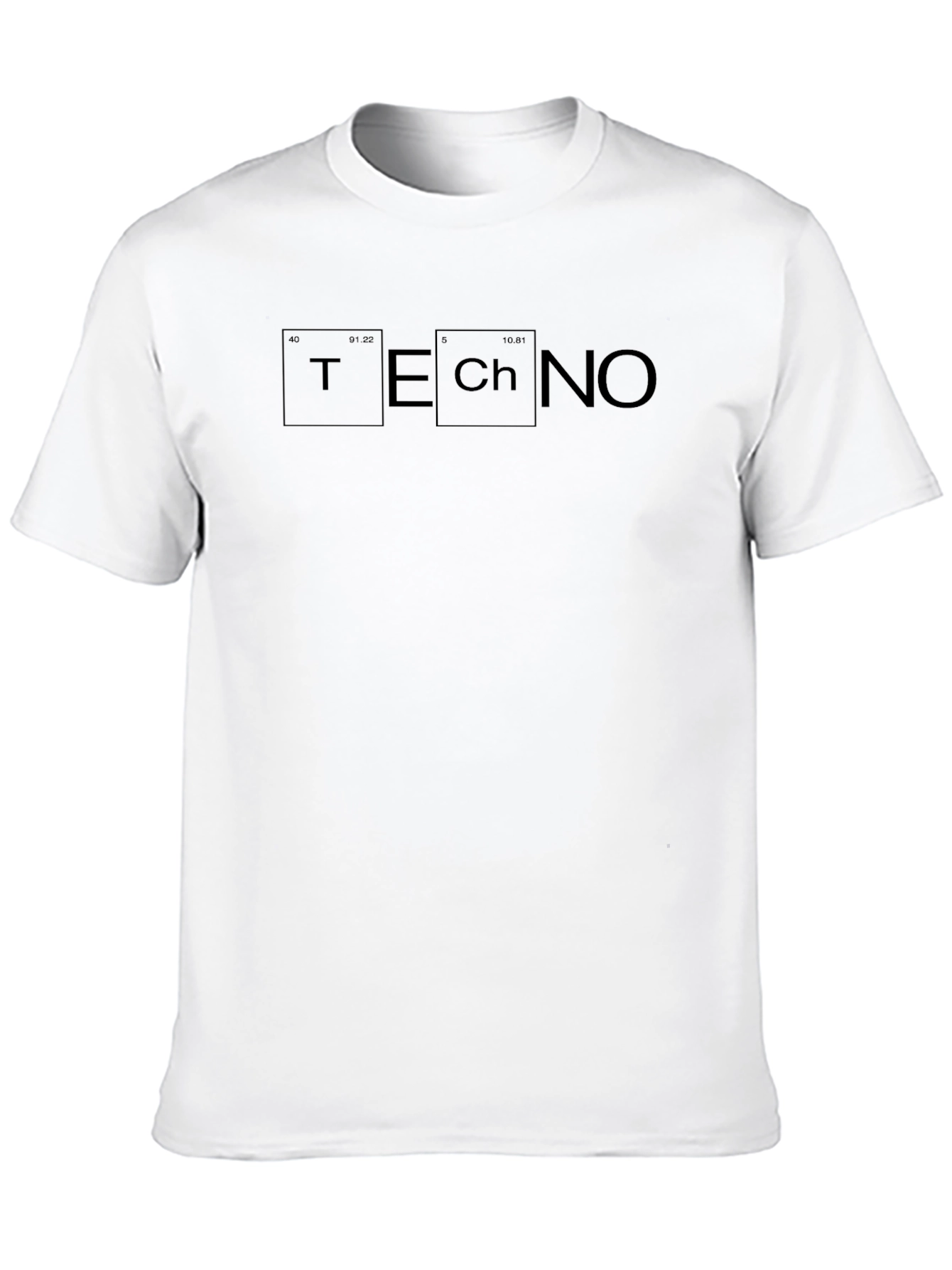 TECHNO Periodic Table Style Graphic Tee - Black