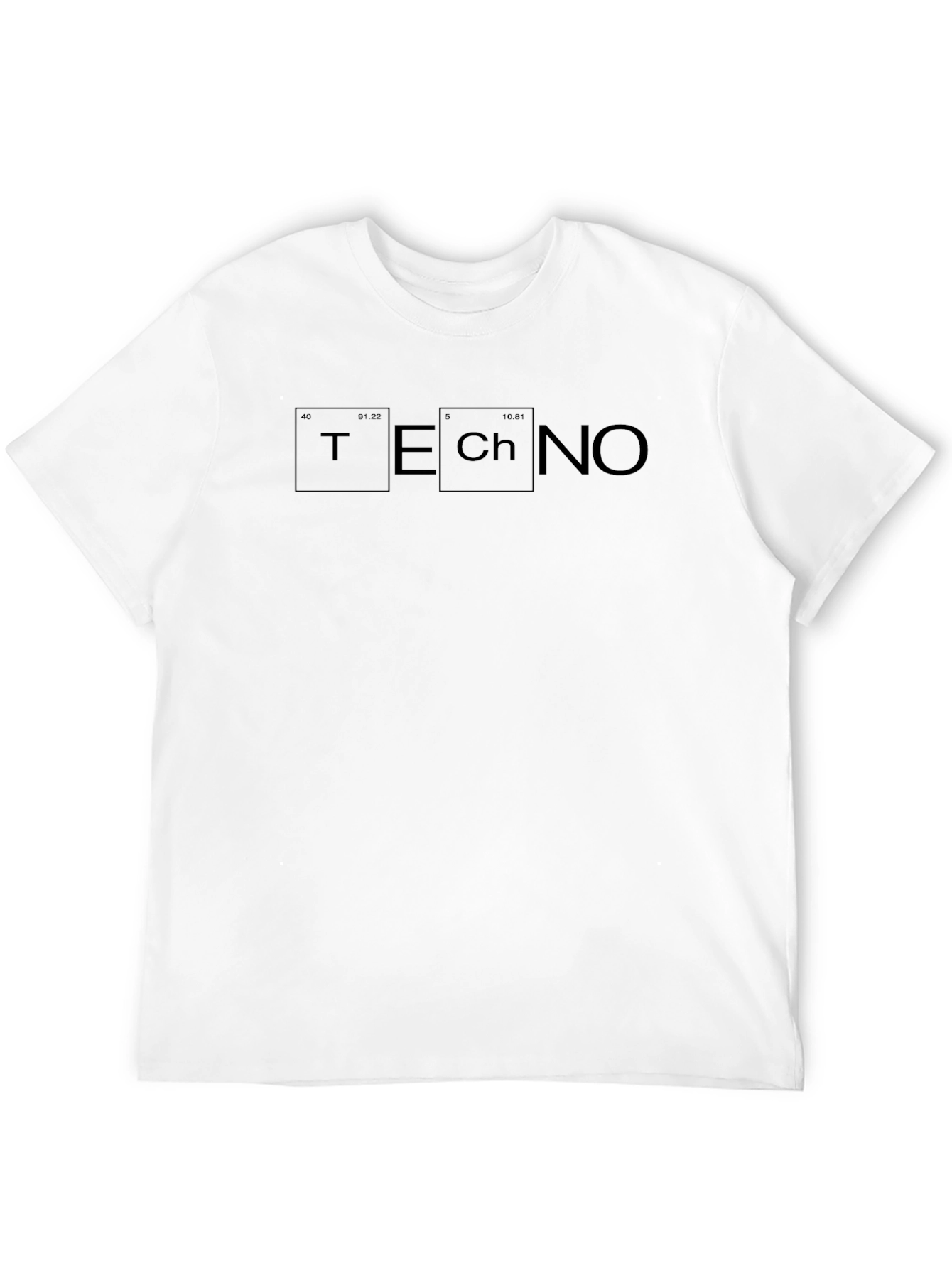 TECHNO Periodic Table Style Graphic Tee - Black
