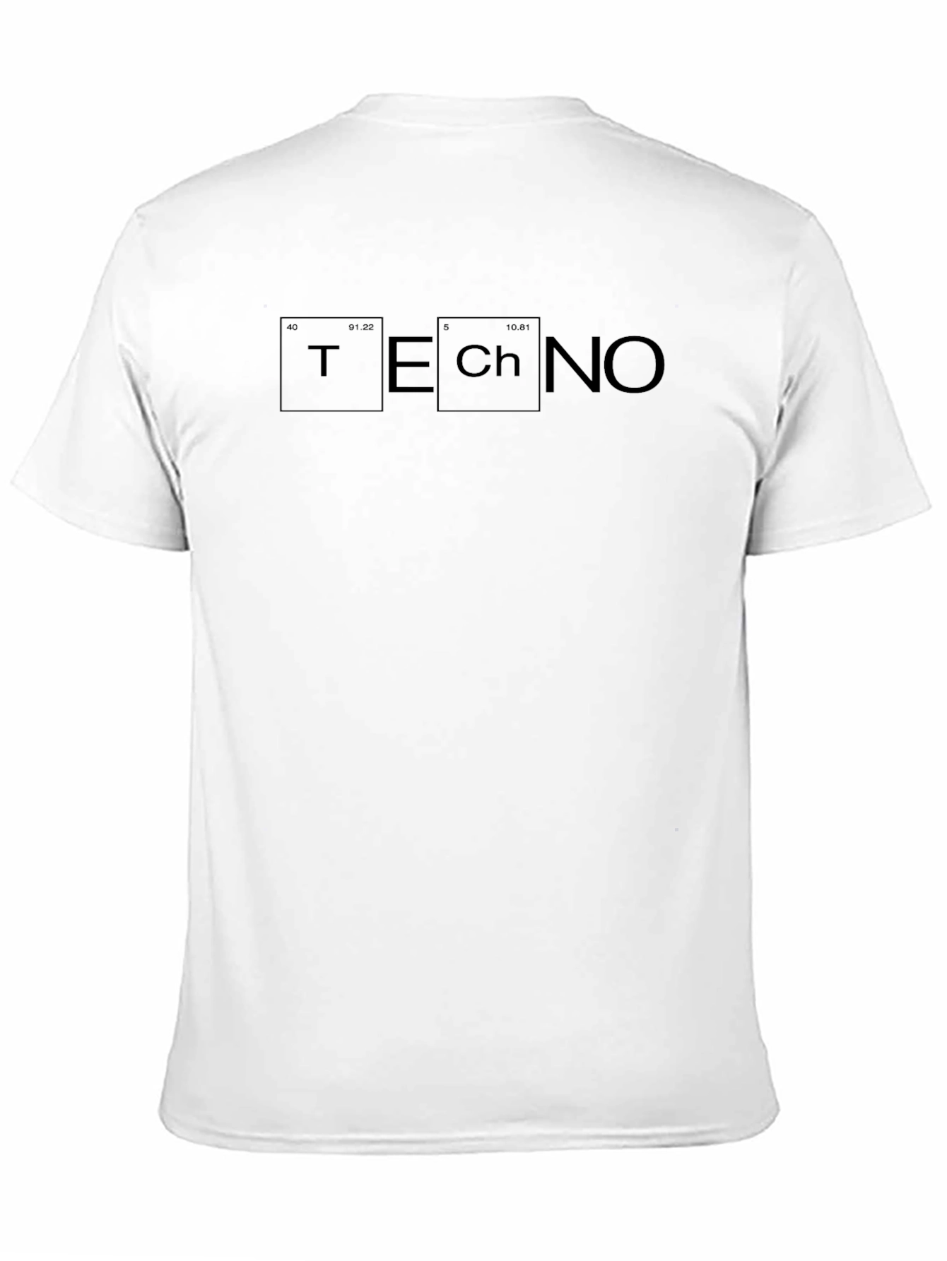 TECHNO Periodic Table Style Graphic Tee - Black