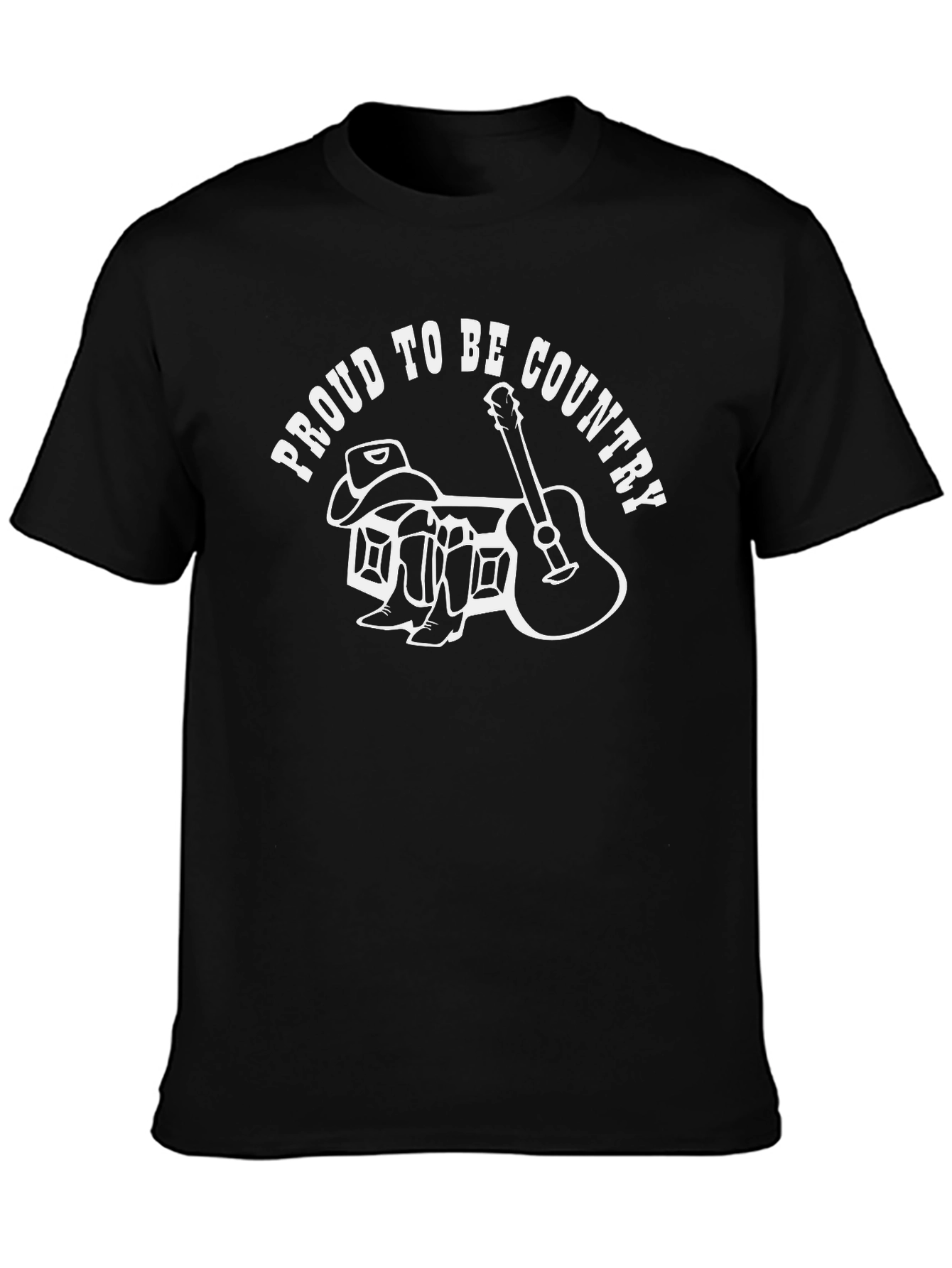 Proud to be Country Black Graphic Tee