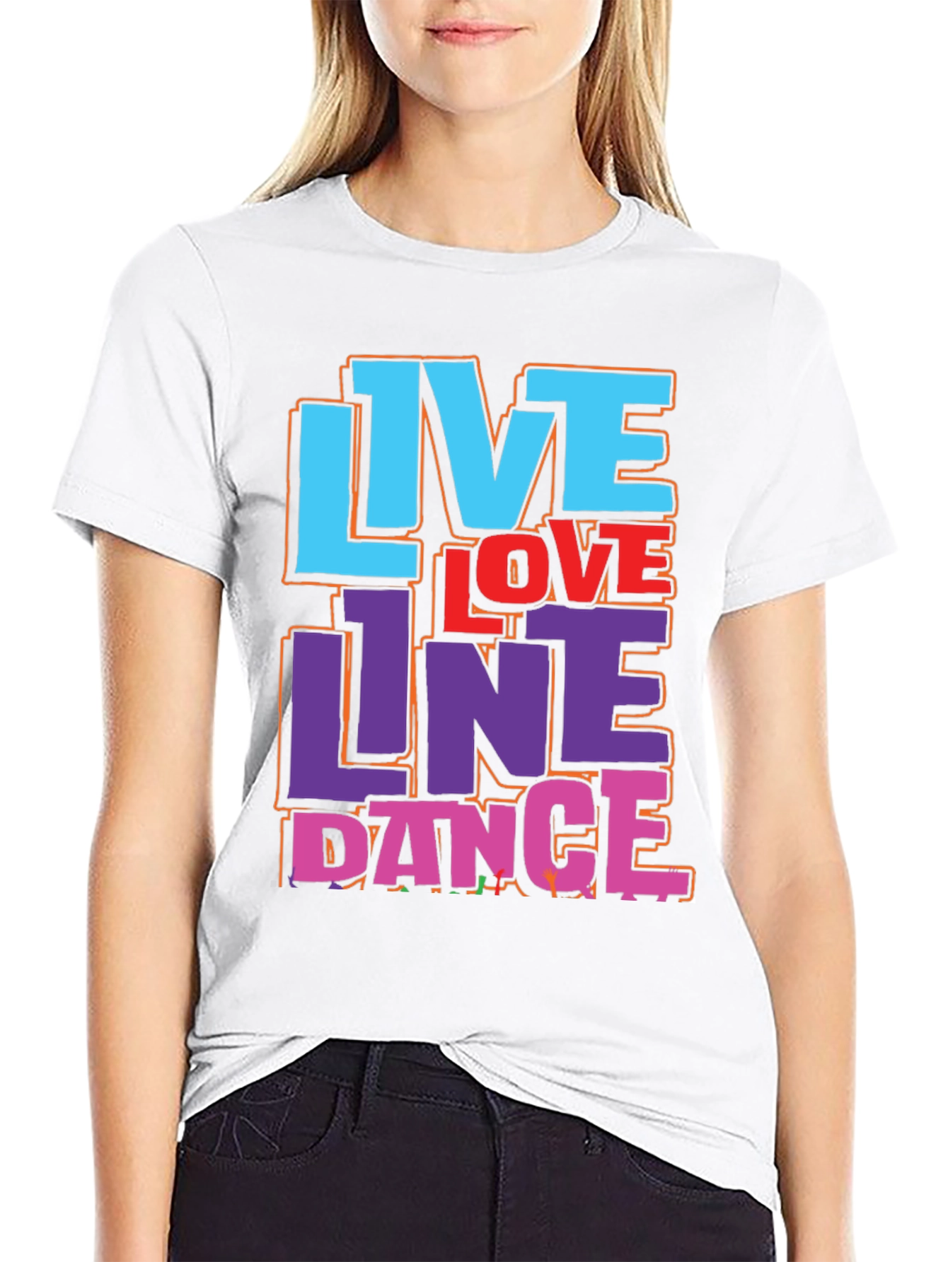 Live Love Line Dance Graphic T-Shirt
