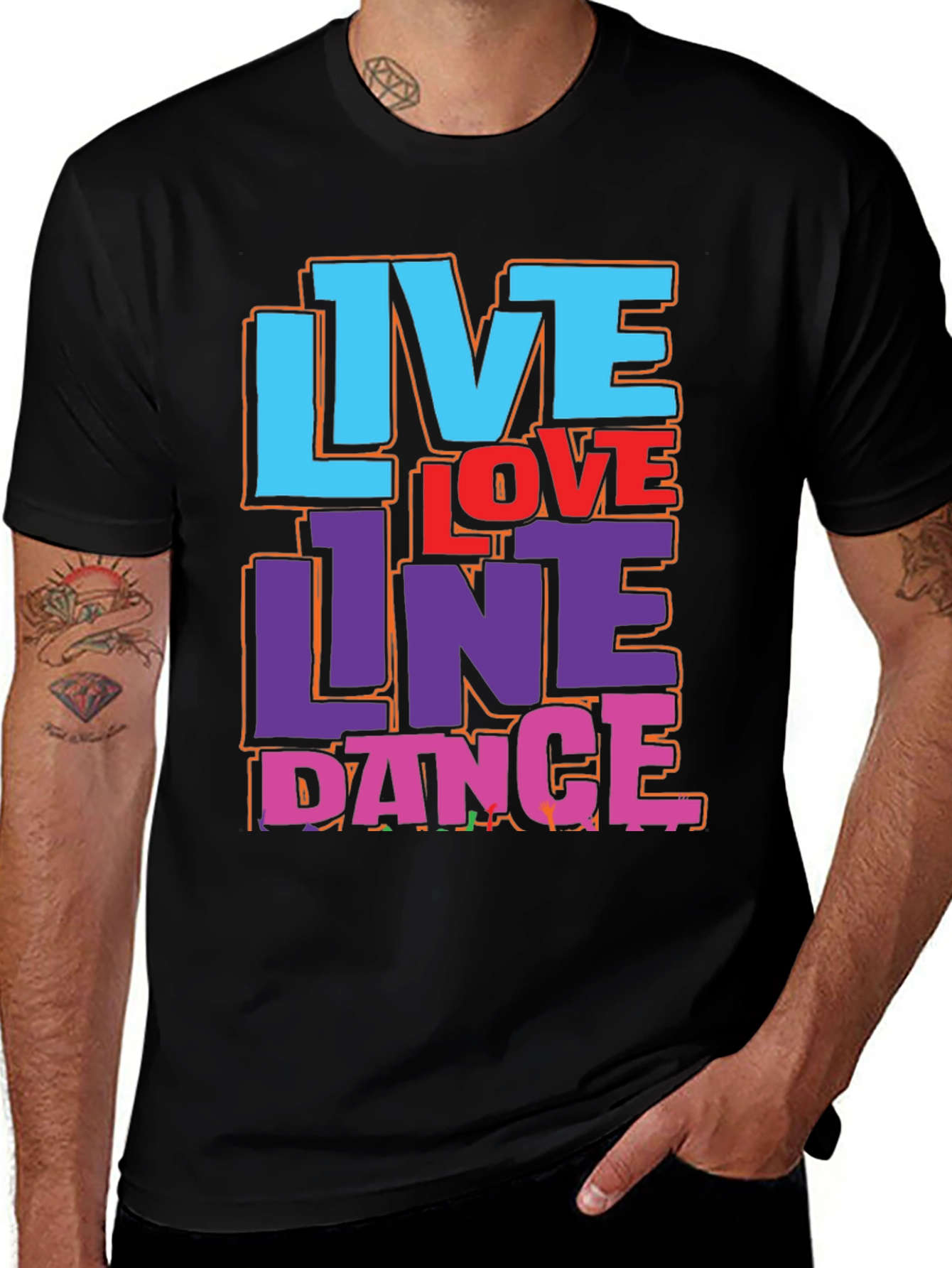 Live Love Line Dance Graphic T-Shirt