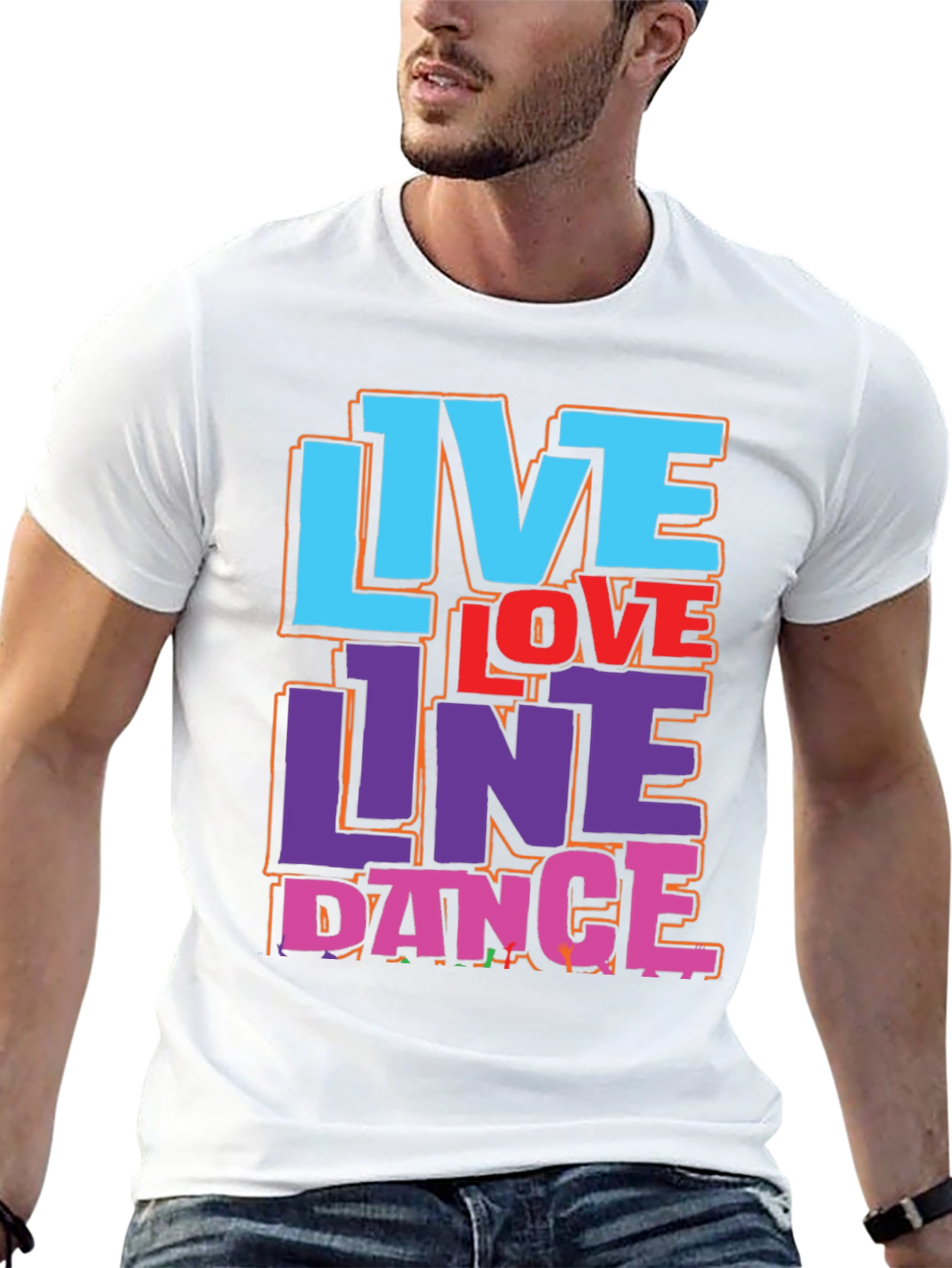 Live Love Line Dance Graphic T-Shirt