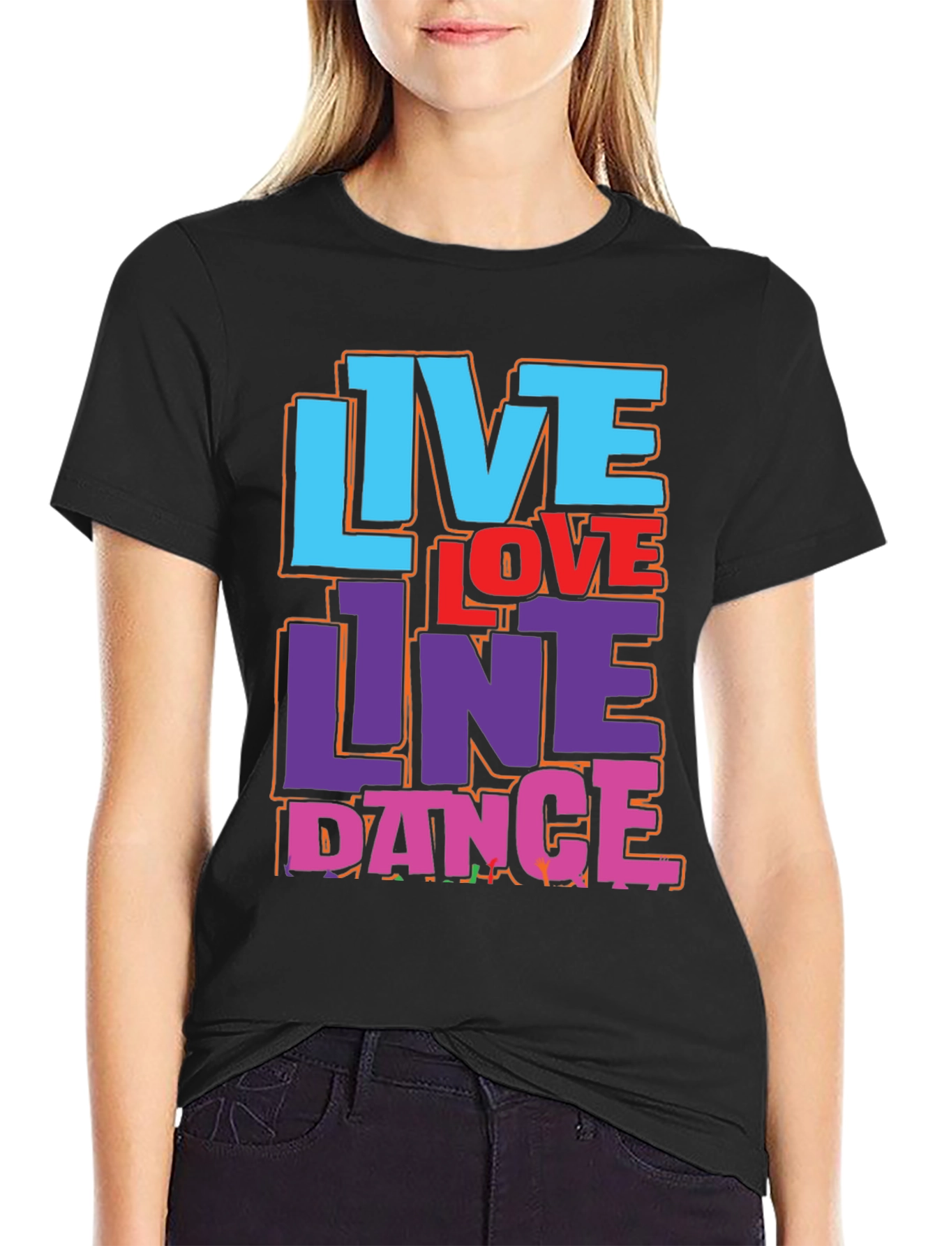 Live Love Line Dance Graphic T-Shirt