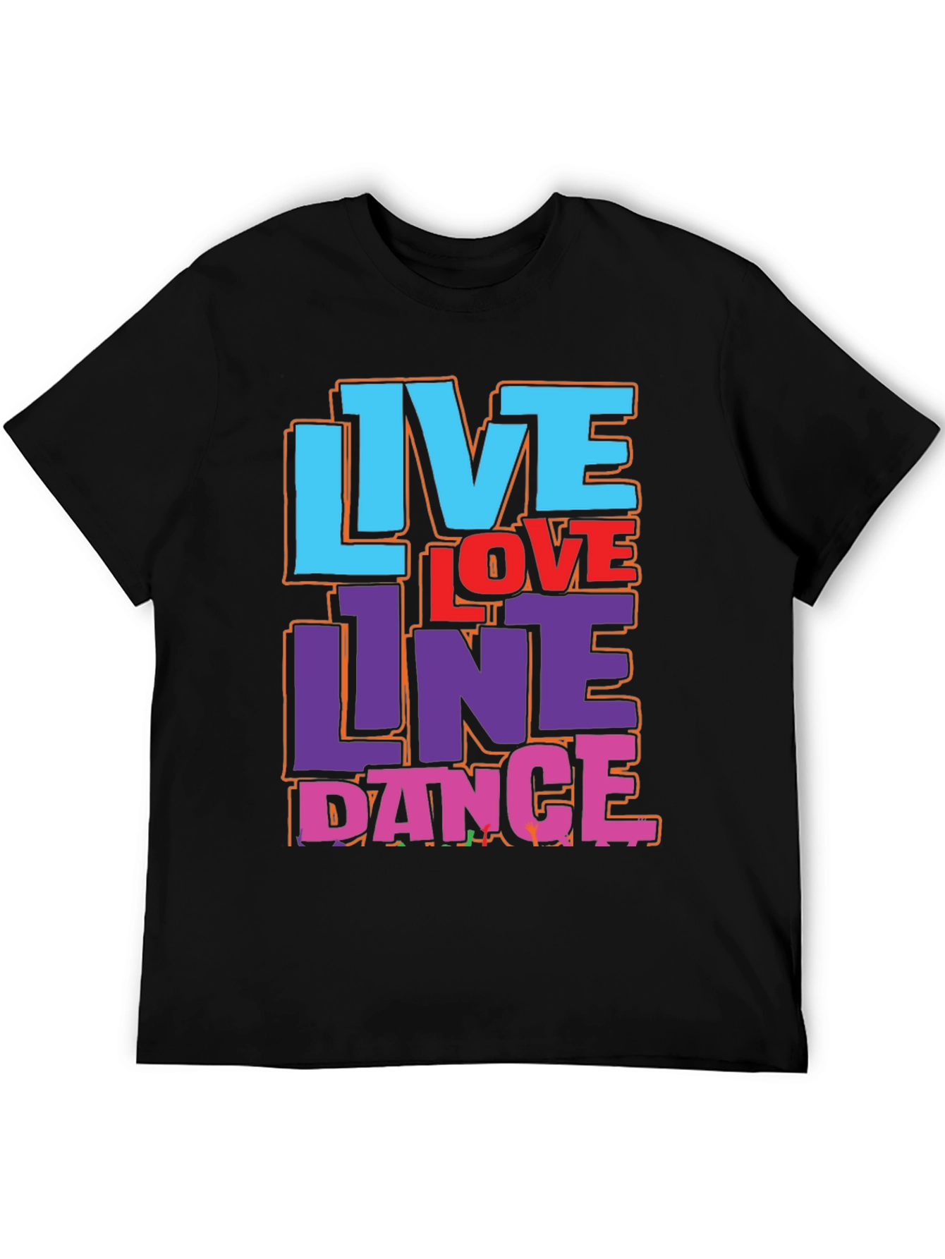 Live Love Line Dance Graphic T-Shirt