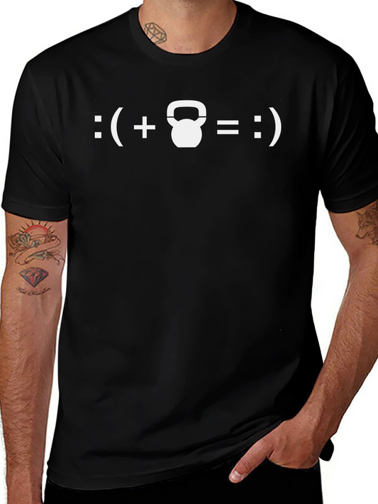 Funny Kettlebell T-Shirt - Gym Workout Happiness
