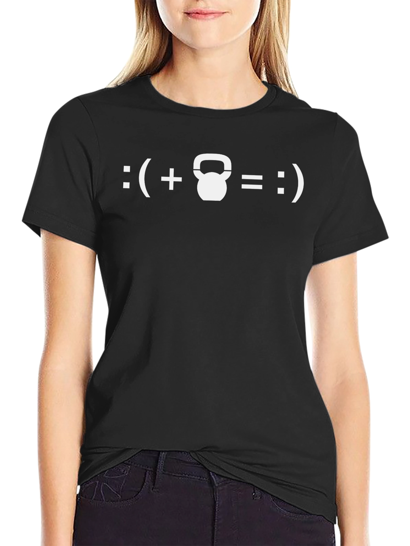 Funny Kettlebell T-Shirt - Gym Workout Happiness