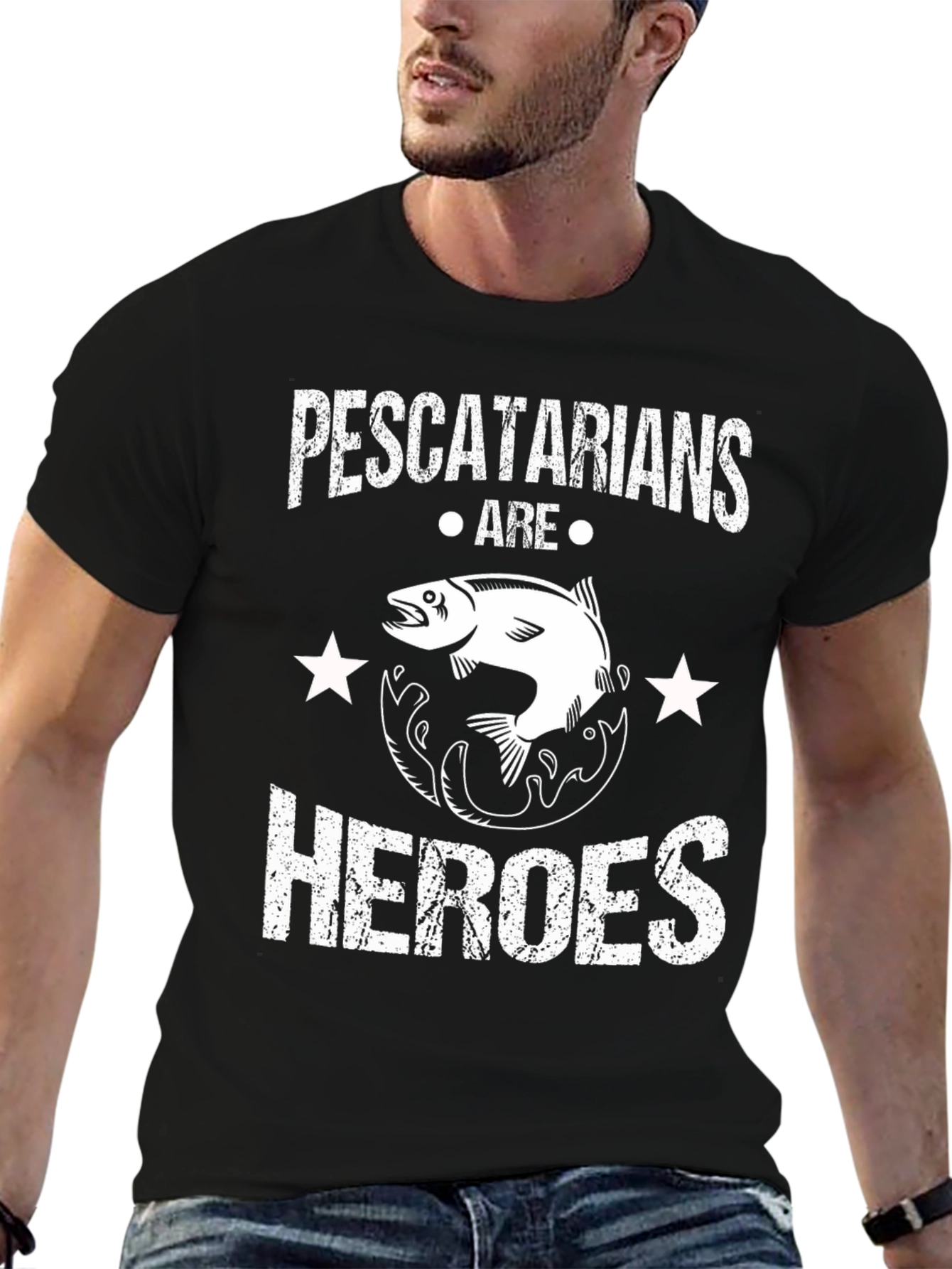 Pescatarians Are Heroes Graphic T-Shirt
