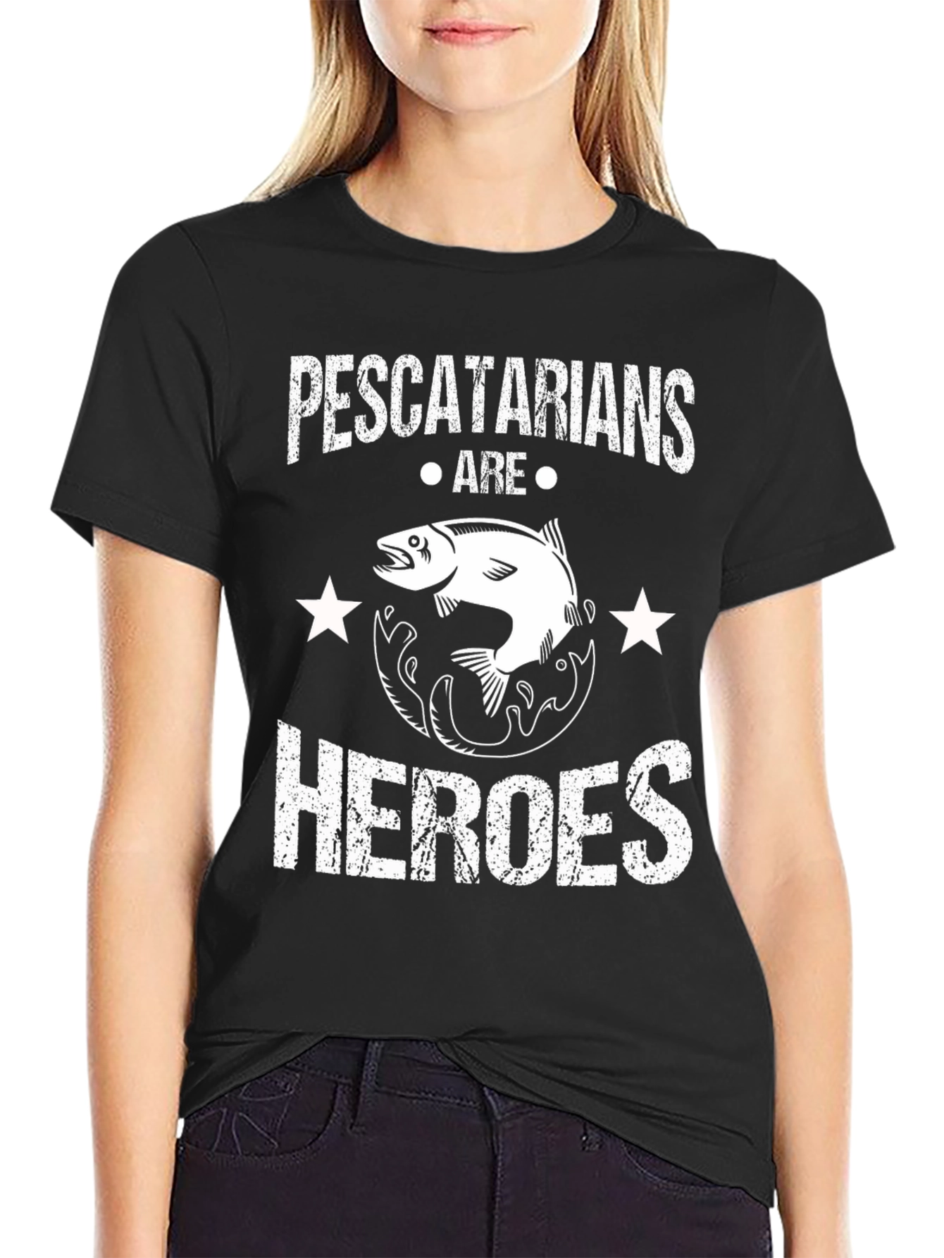Pescatarians Are Heroes Graphic T-Shirt