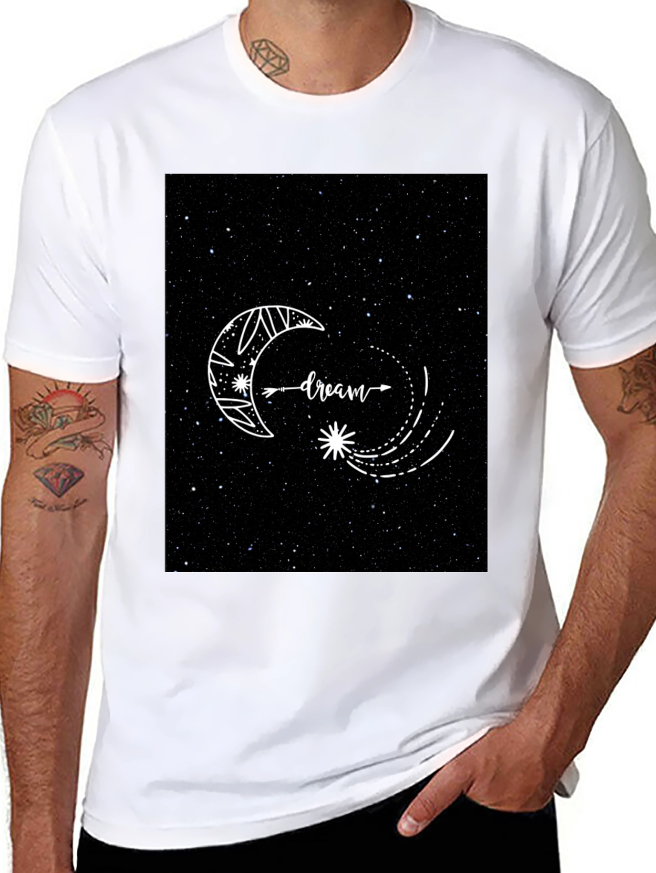 Dreamy Starry Night Graphic T-Shirt