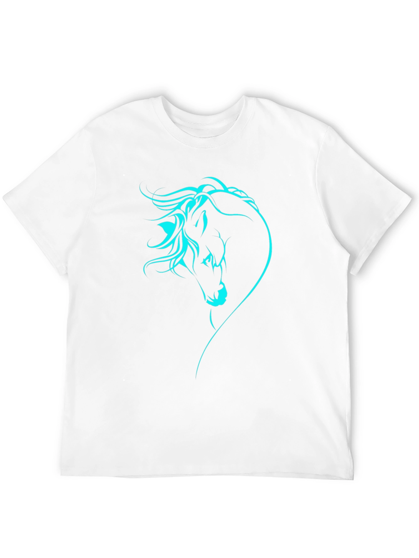 Horse Head Graphic Tee - Stylish Black T-Shirt