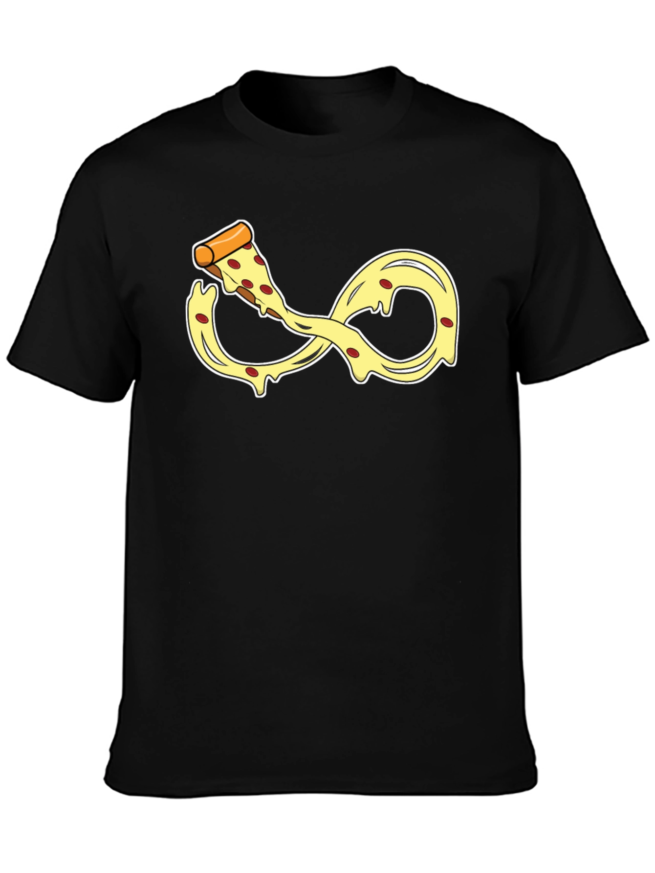 Infinity Pizza Slice T-Shirt - Black