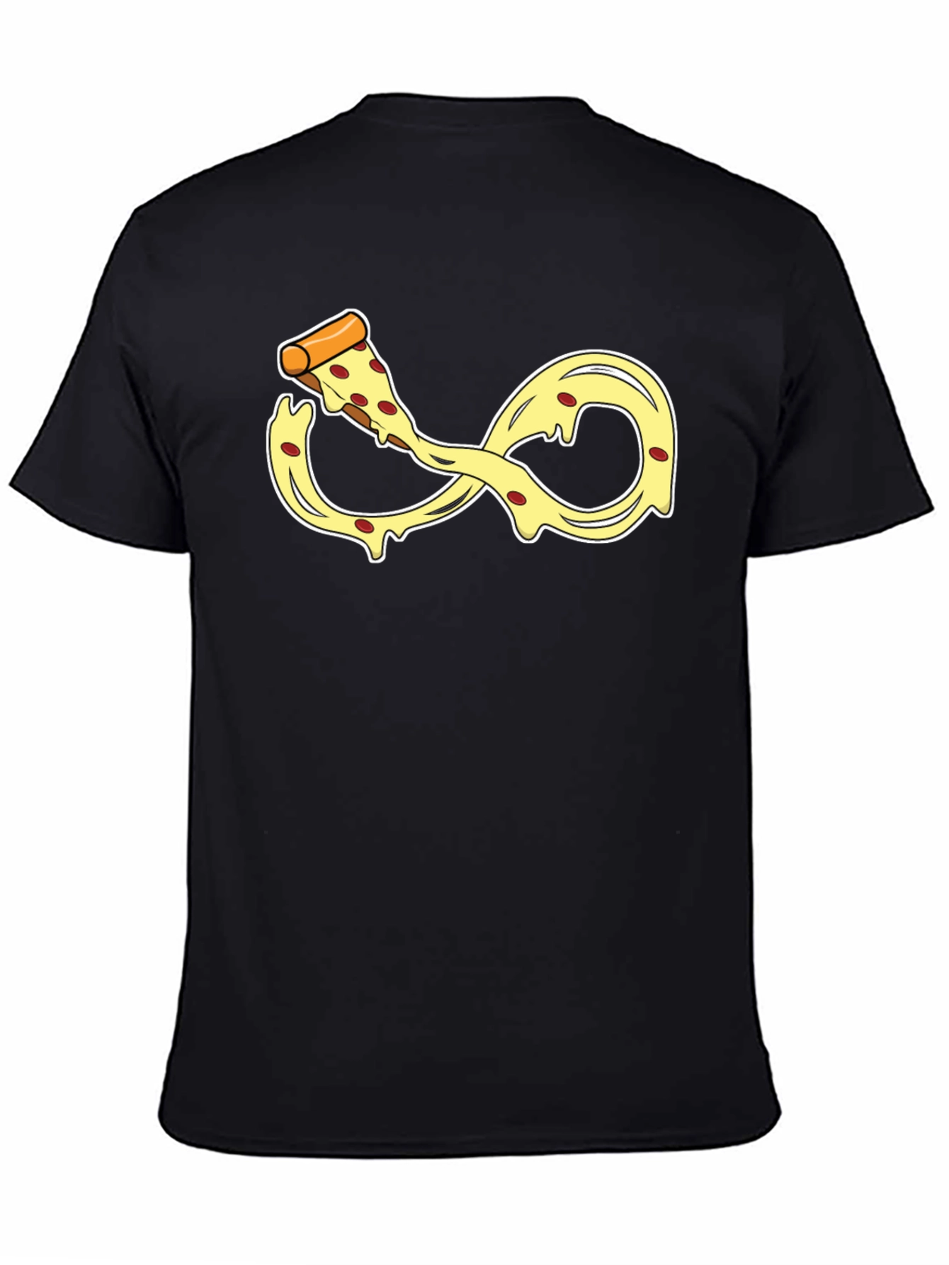 Infinity Pizza Slice T-Shirt - Black