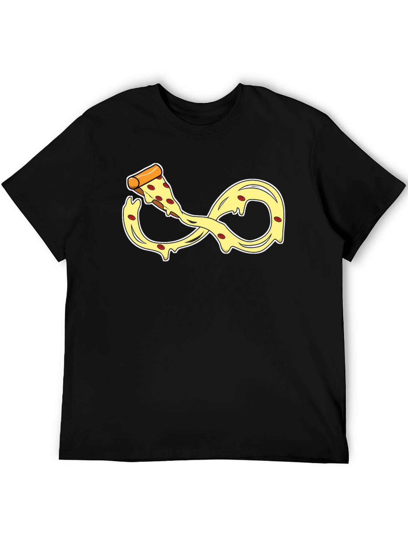 Infinity Pizza Slice T-Shirt - Black