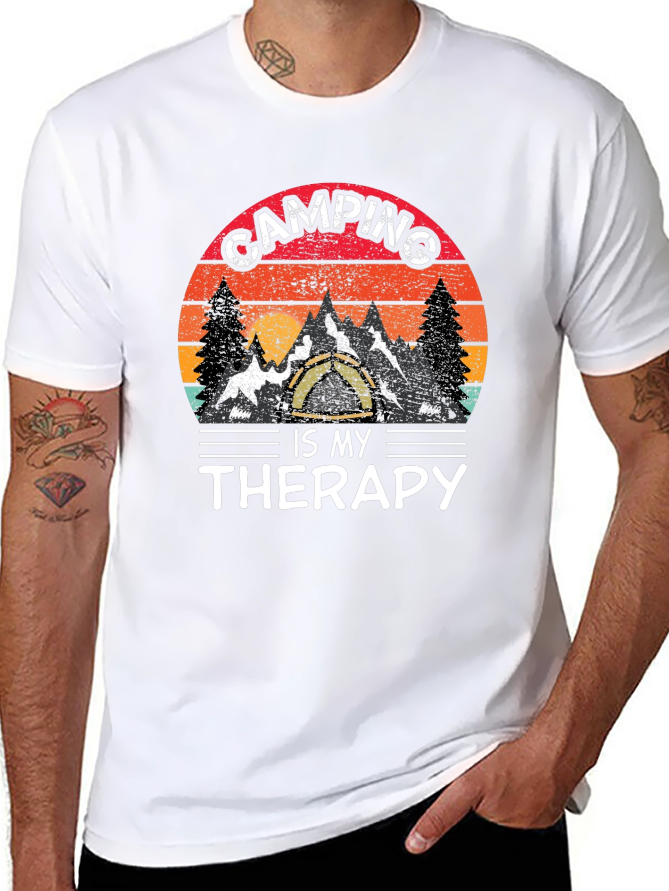 Camping Is My Therapy Graphic Tee
