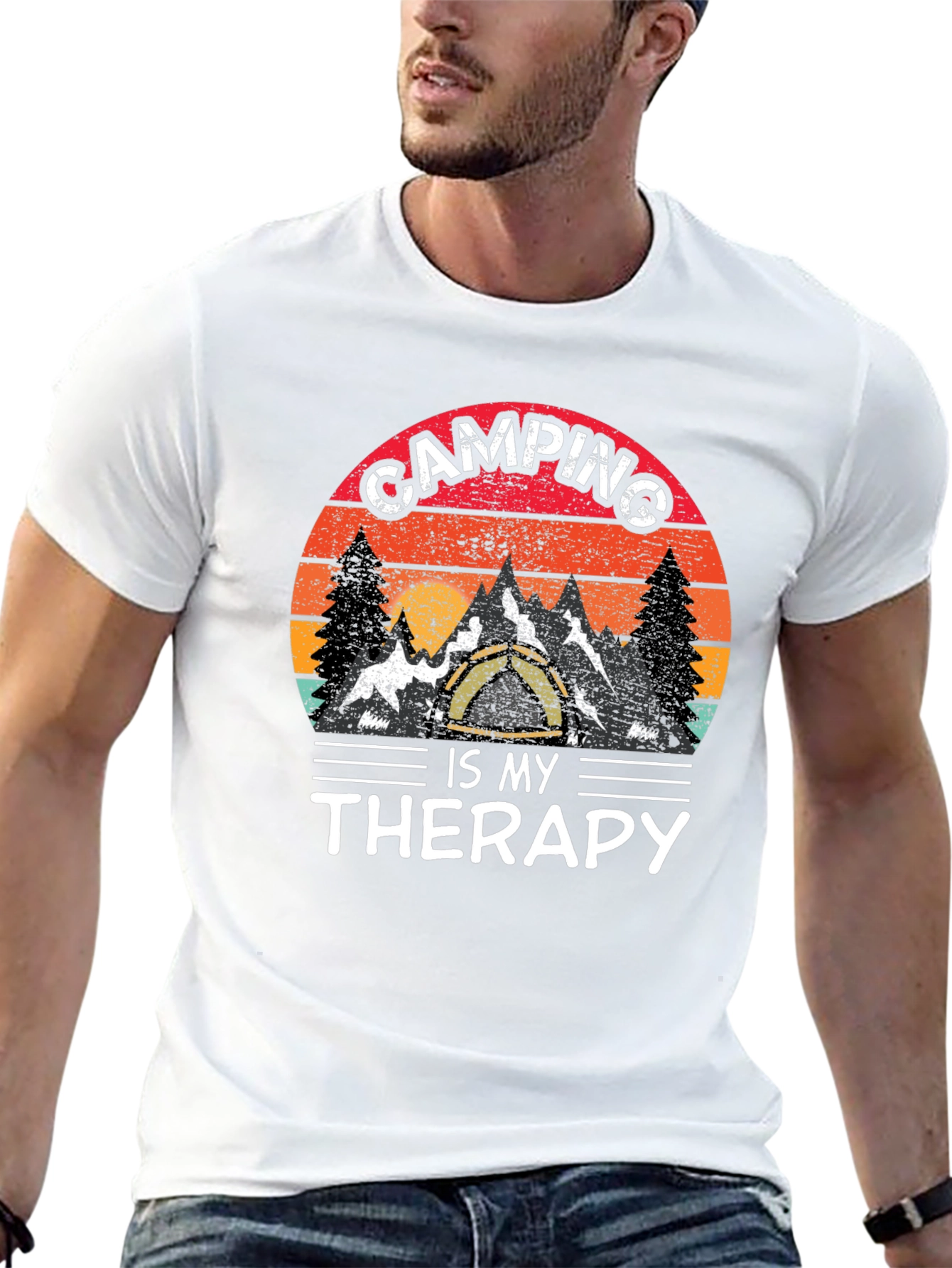 Camping Is My Therapy Graphic Tee