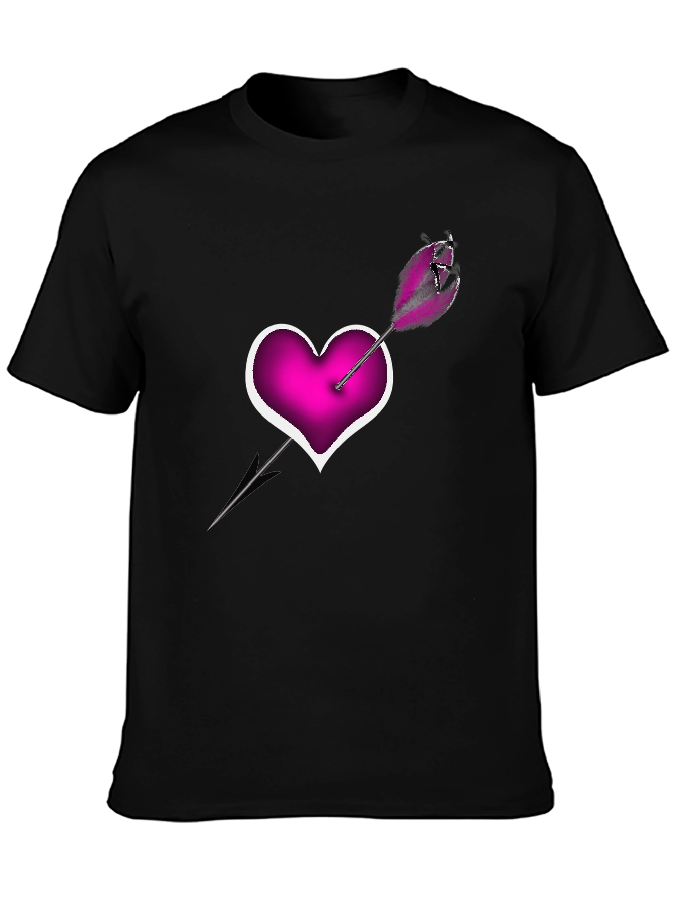 Heart Arrow T-Shirt - Modern Graphic Tee