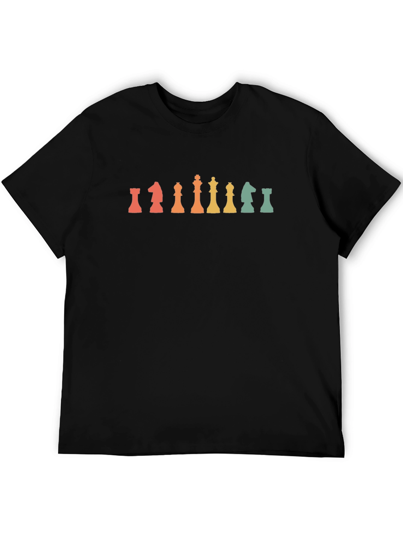 Retro Chess Piece Graphic Tee - Black