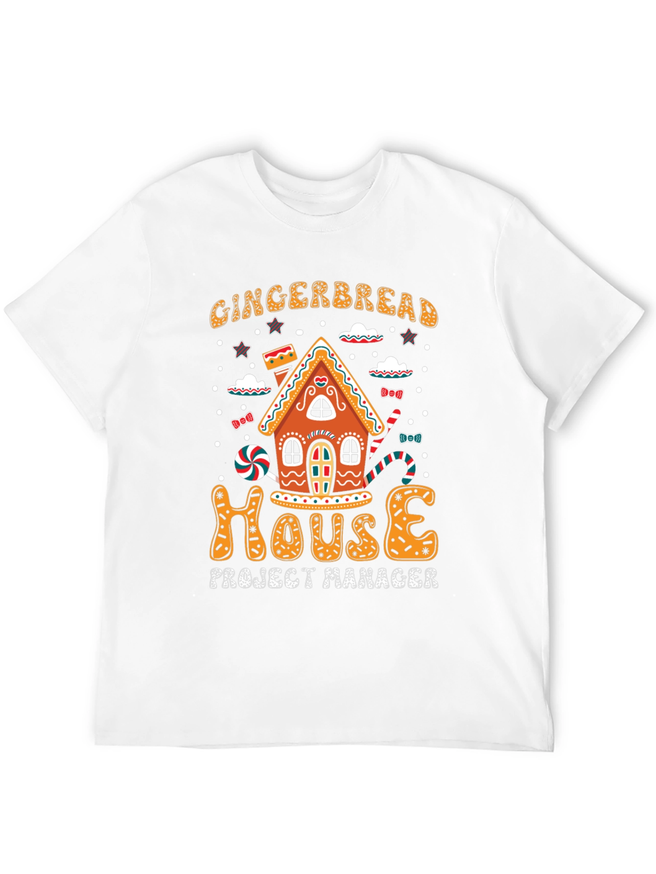 Gingerbread House Project Manager Black T-Shirt