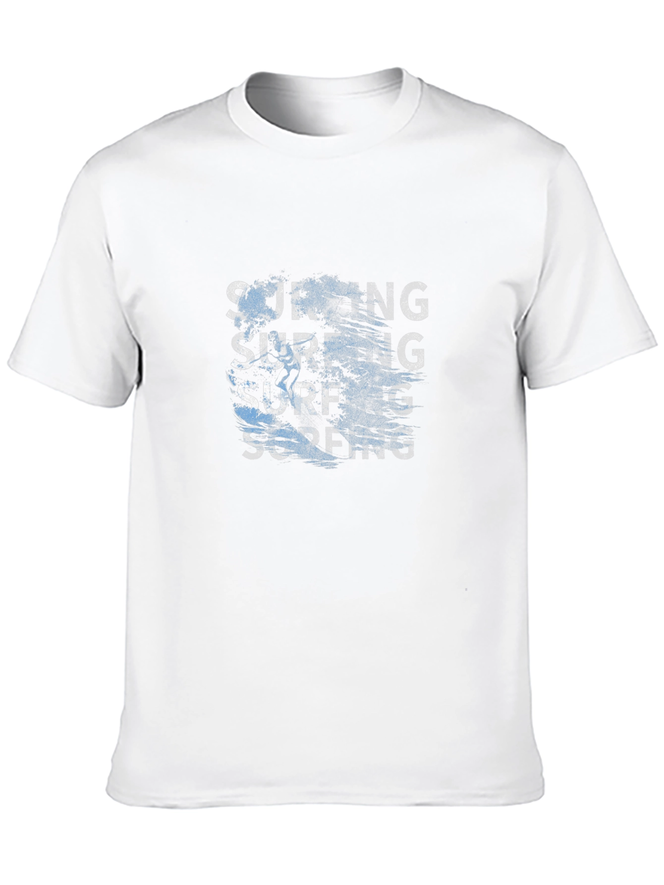 Surfing Waves Graphic T-Shirt - Black