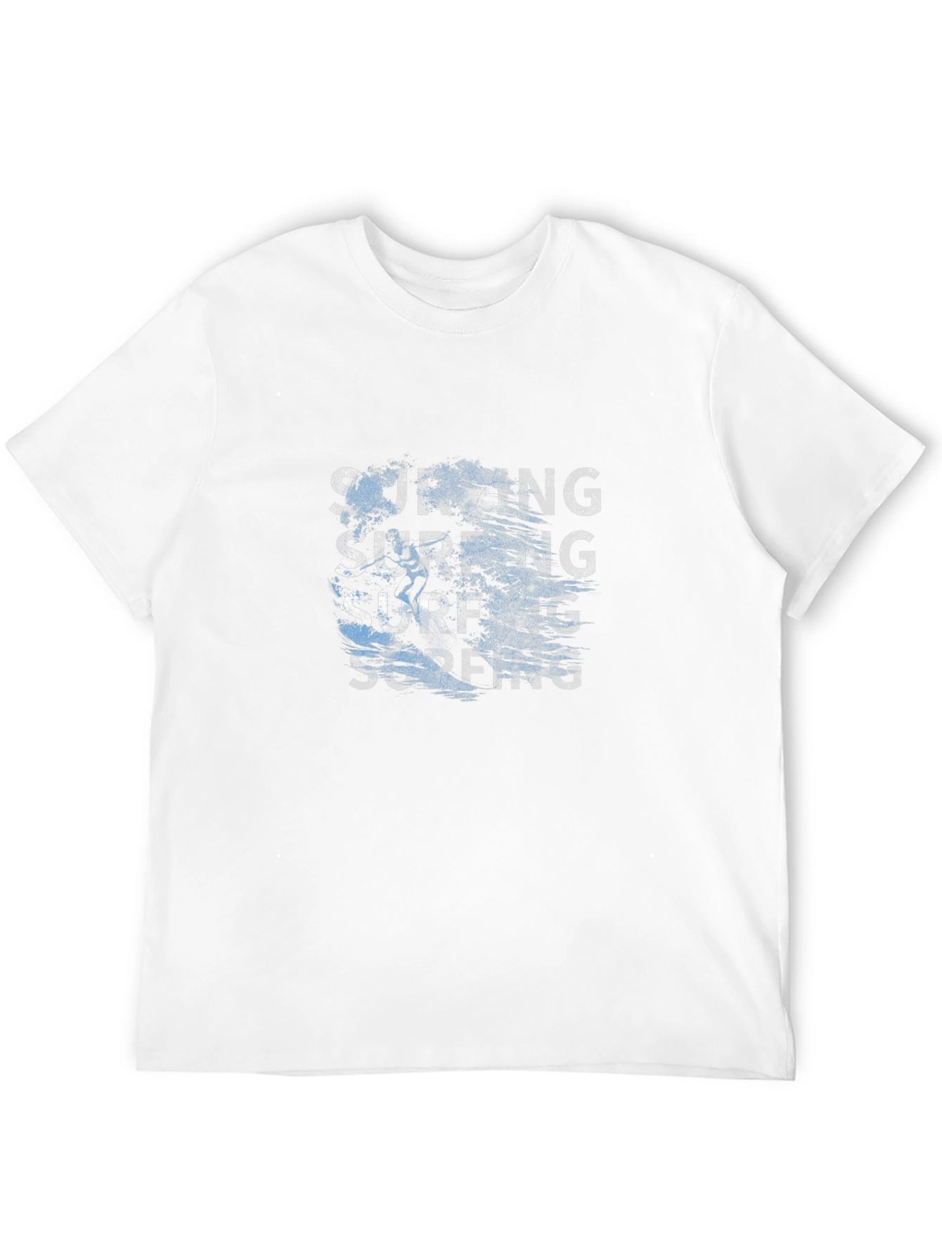 Surfing Waves Graphic T-Shirt - Black