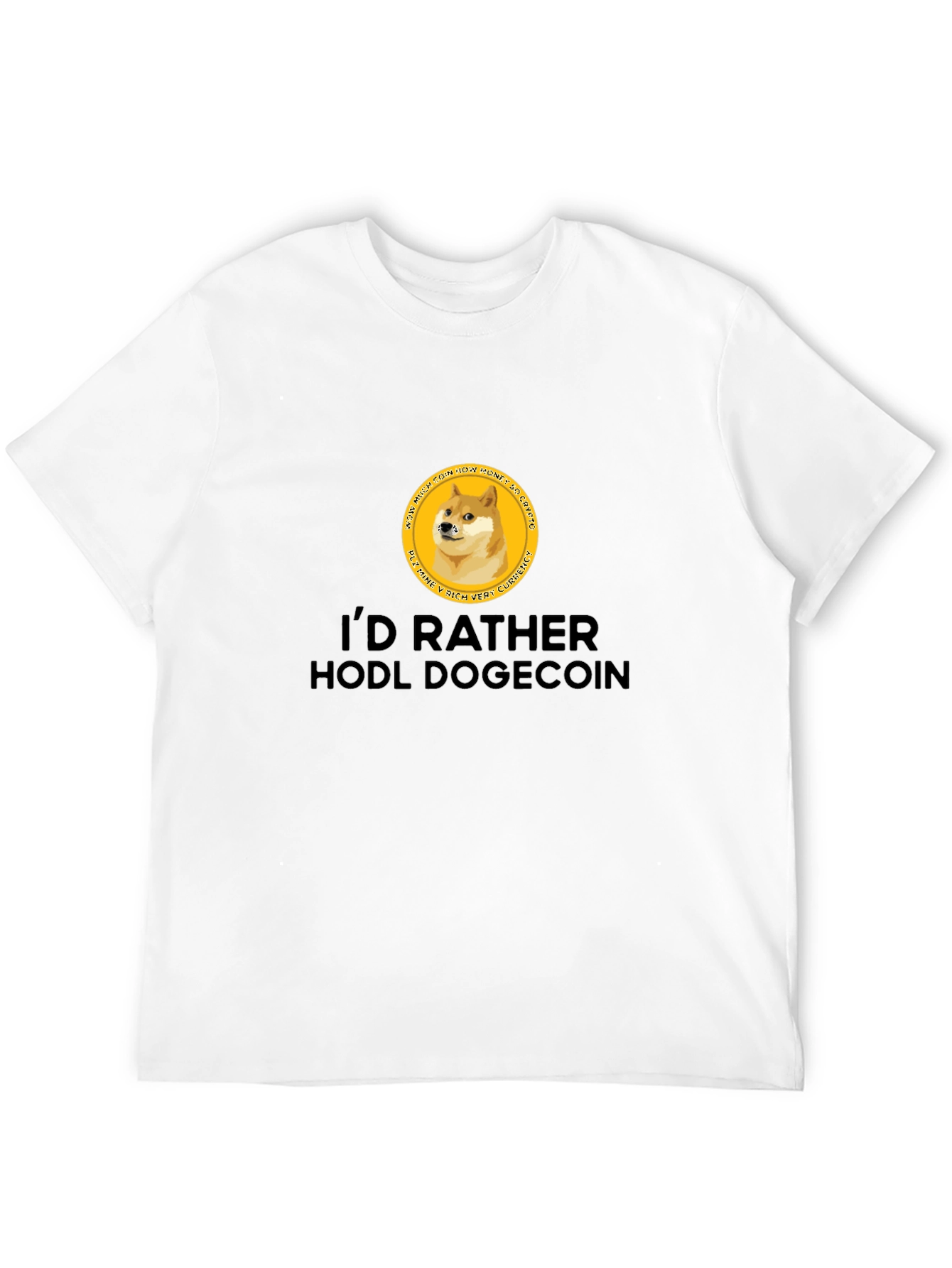 Id Rather HODL Dogecoin Black T-Shirt