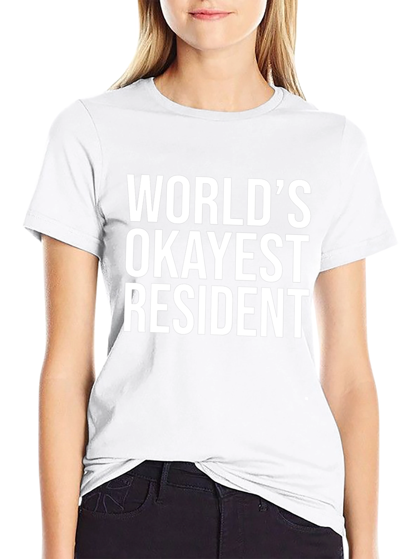 Worlds Okayest Resident Black T-Shirt
