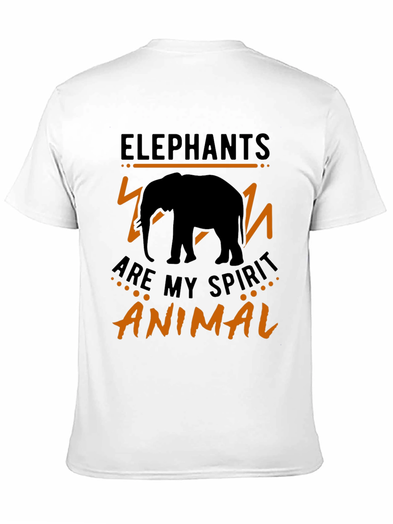 Elephant Spirit Animal T-Shirt - Black Crew Neck Tee