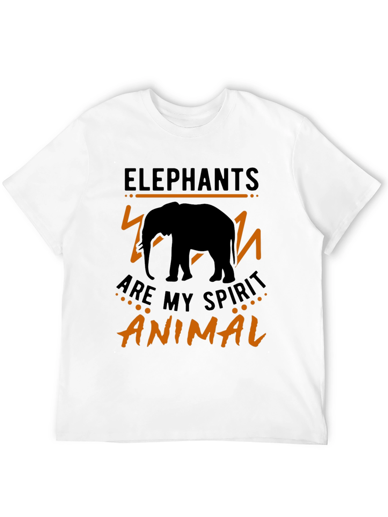 Elephant Spirit Animal T-Shirt - Black Crew Neck Tee