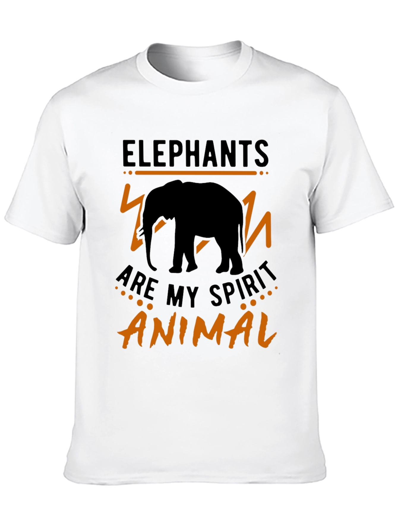 Elephant Spirit Animal T-Shirt - Black Crew Neck Tee