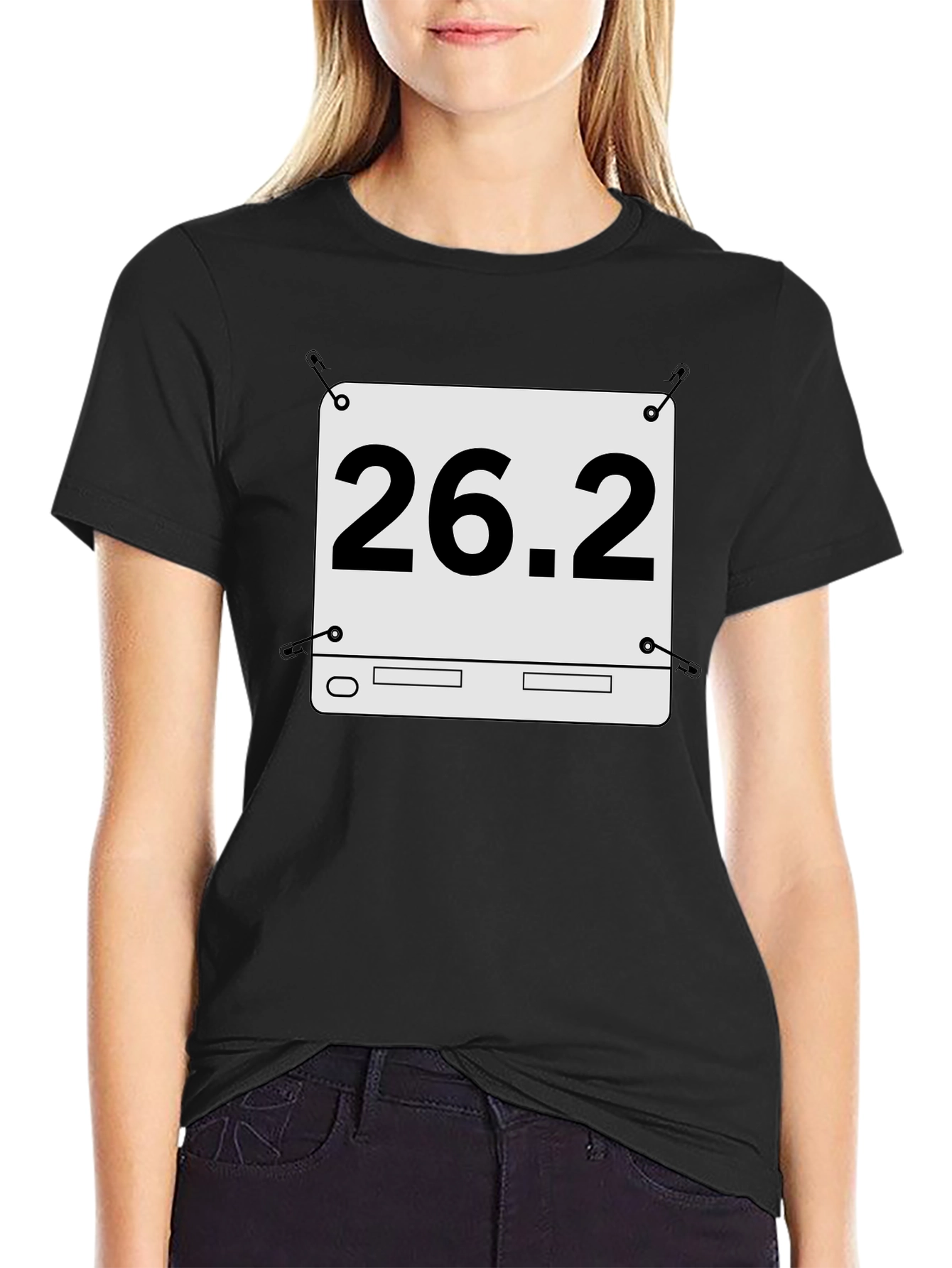 26.2 Marathon Running T-Shirt - Black