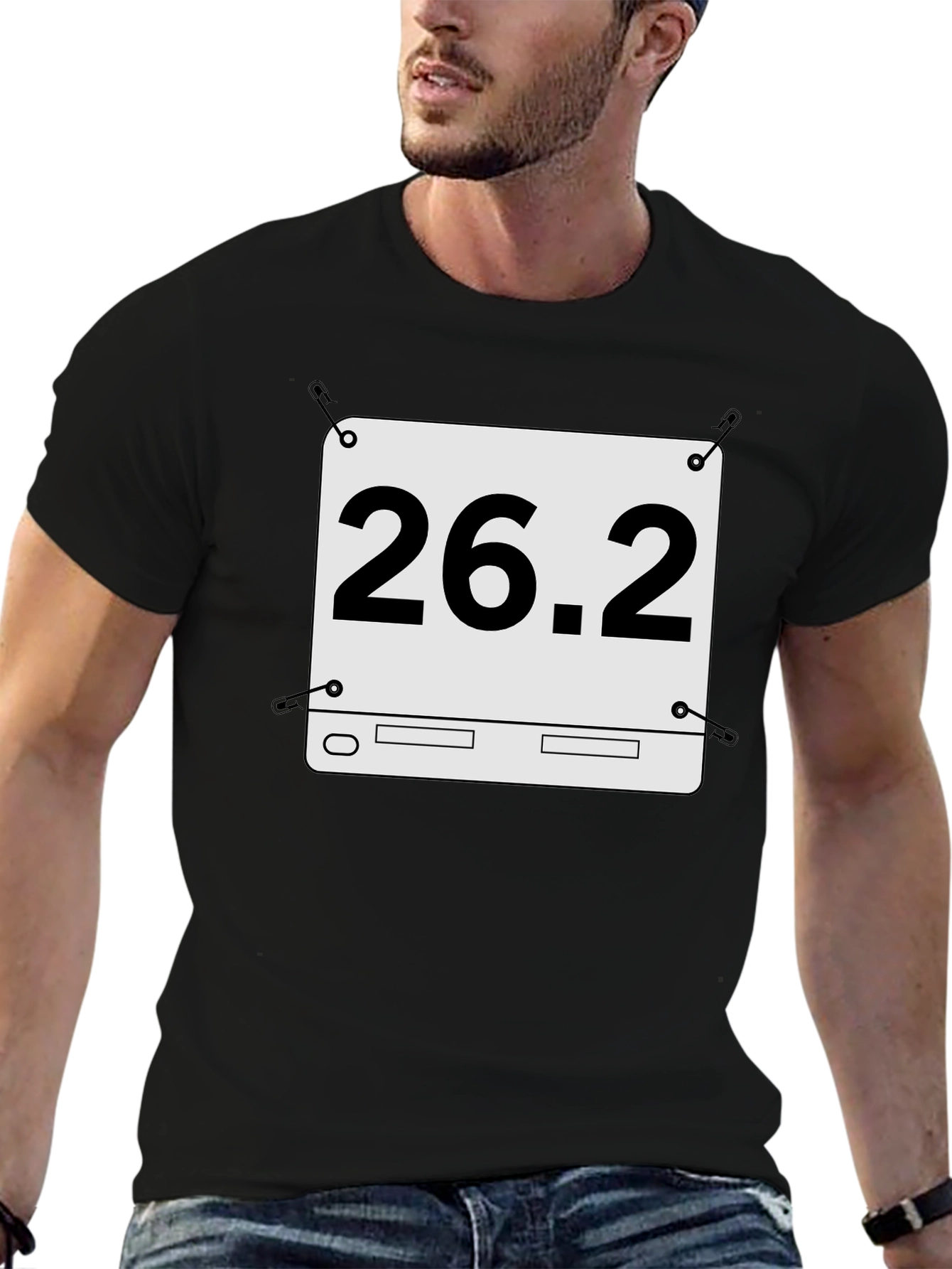26.2 Marathon Running T-Shirt - Black