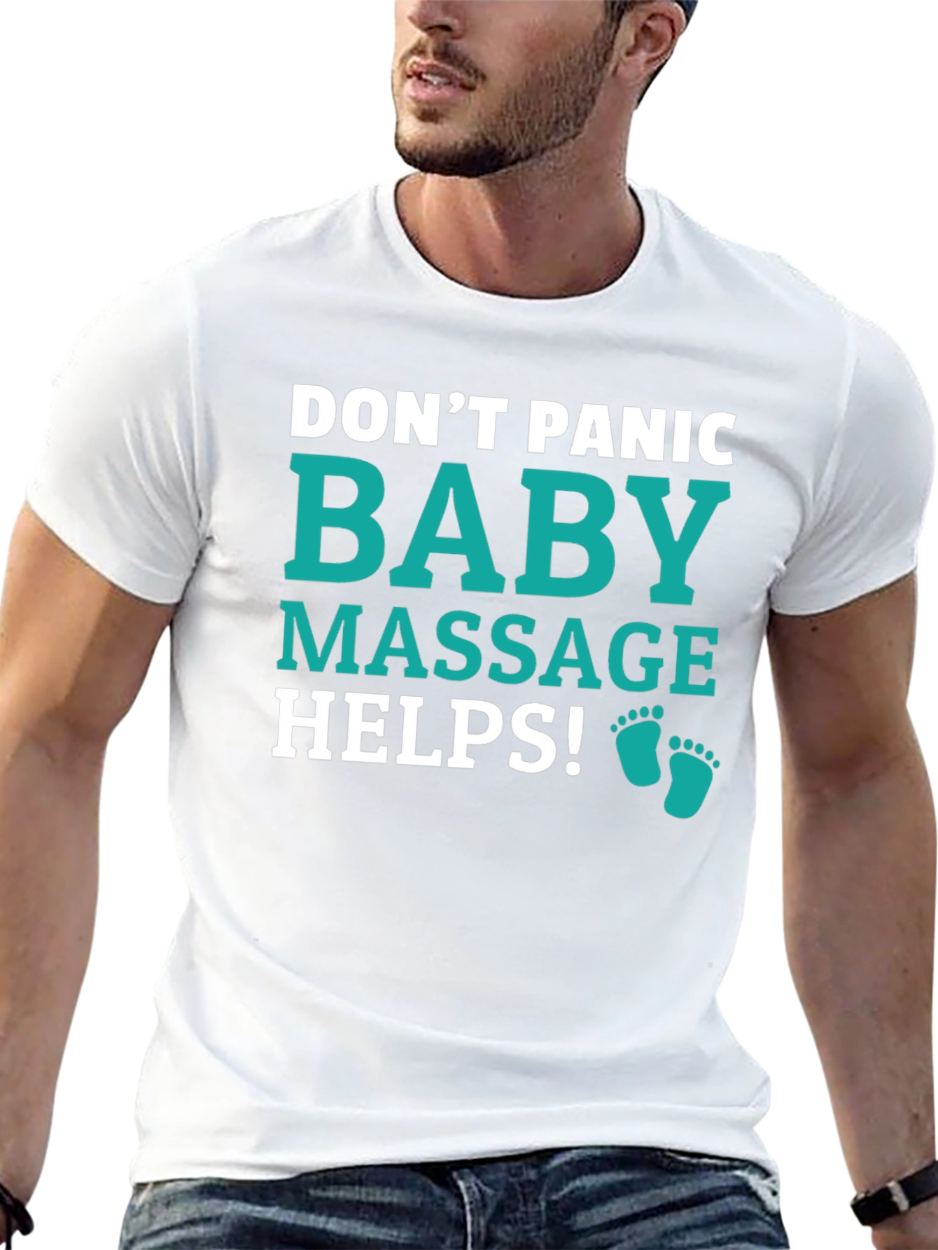 Dont Panic Baby Massage Helps Graphic Tee