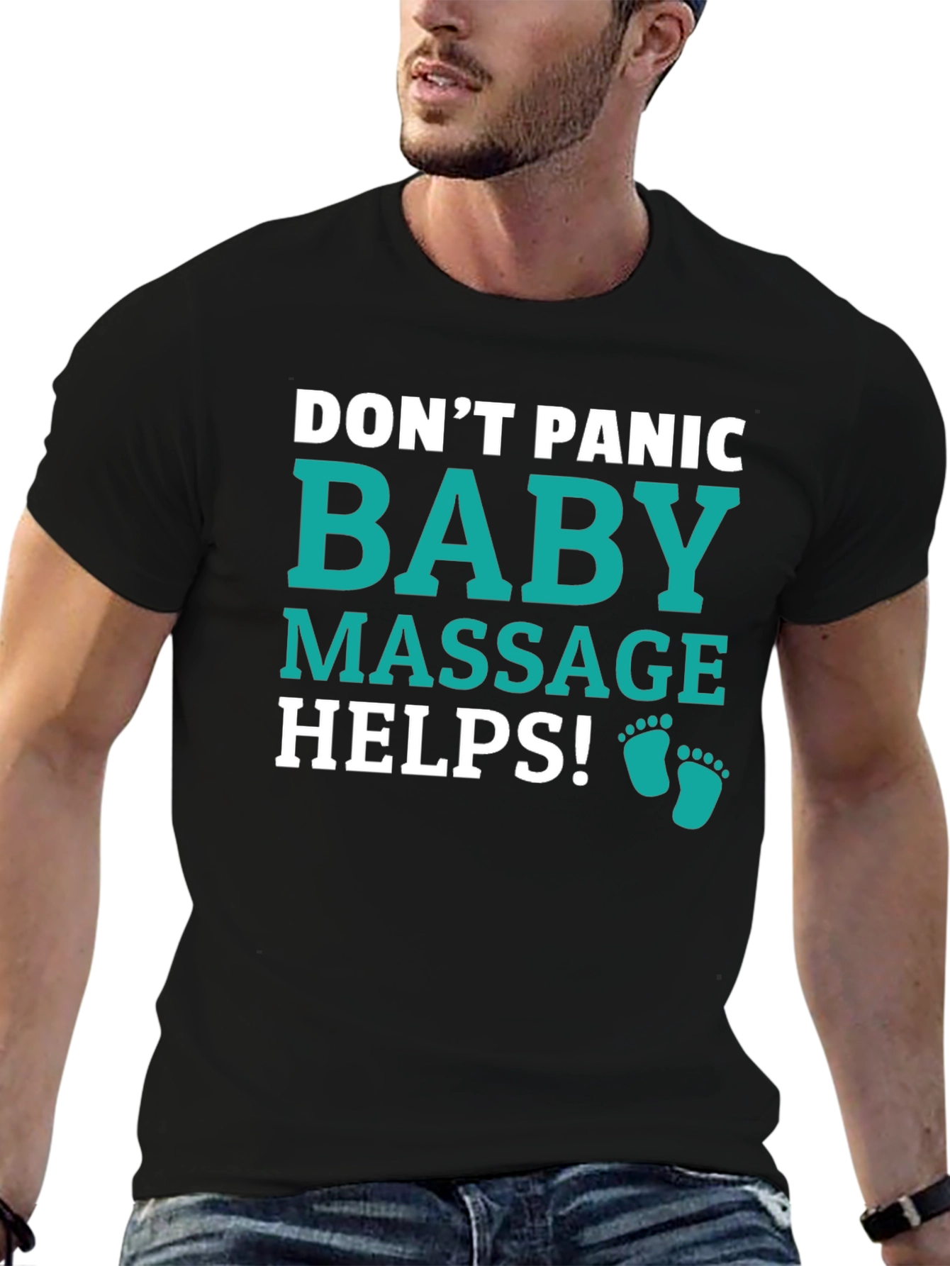 Dont Panic Baby Massage Helps Graphic Tee