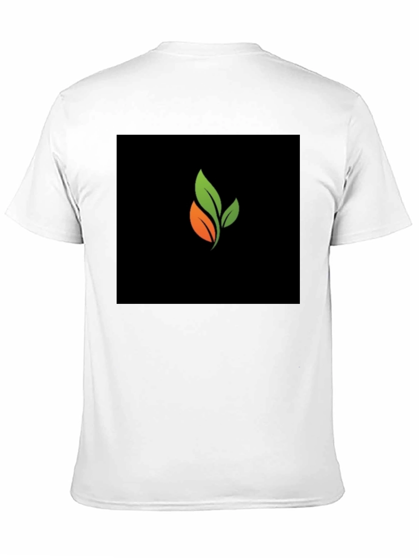 Organic Leaf Graphic Black T-Shirt