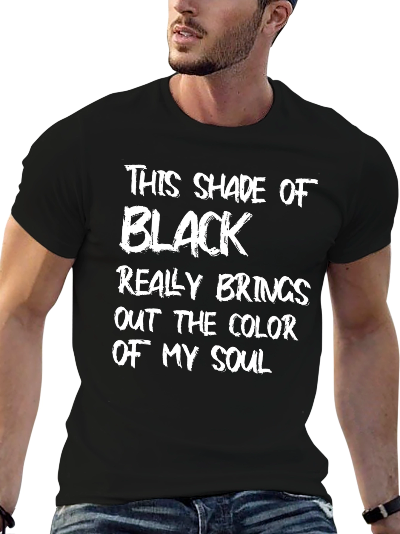 Black Soul T-Shirt: Funny Graphic Tee for Men