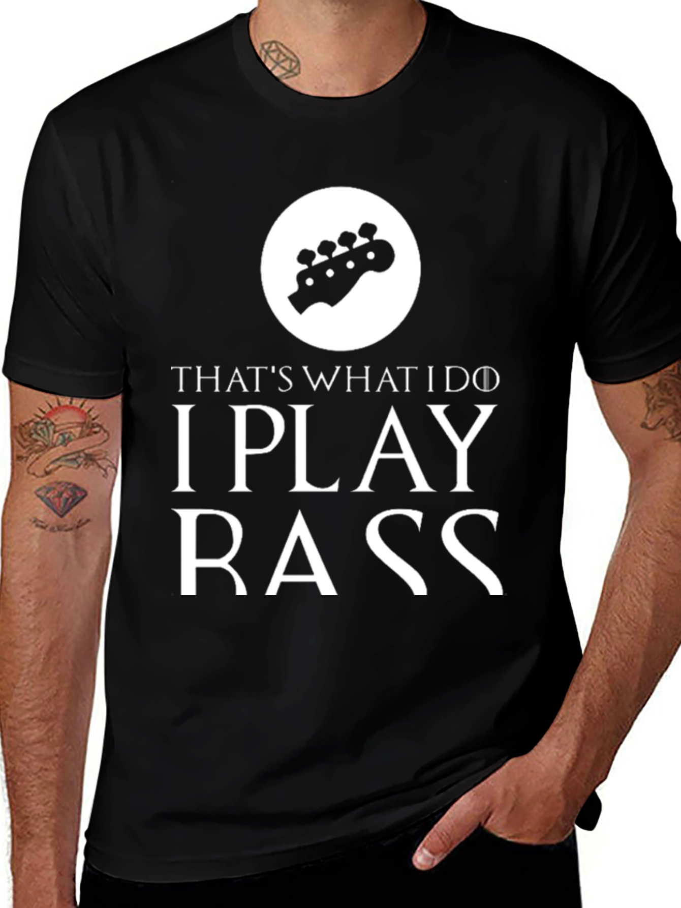 Bass Guitar Player T-Shirt - I Play Bass Tee