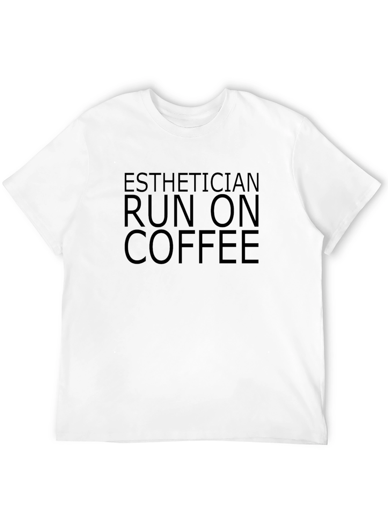 Esthetician Run On Coffee Black T-Shirt