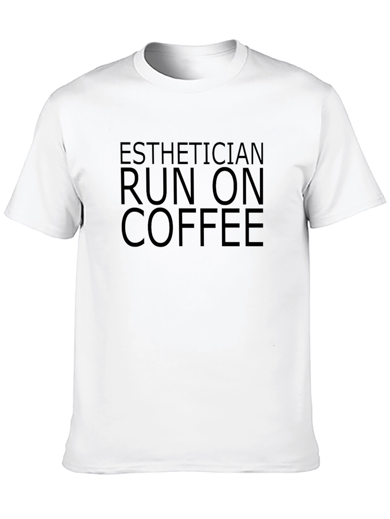 Esthetician Run On Coffee Black T-Shirt