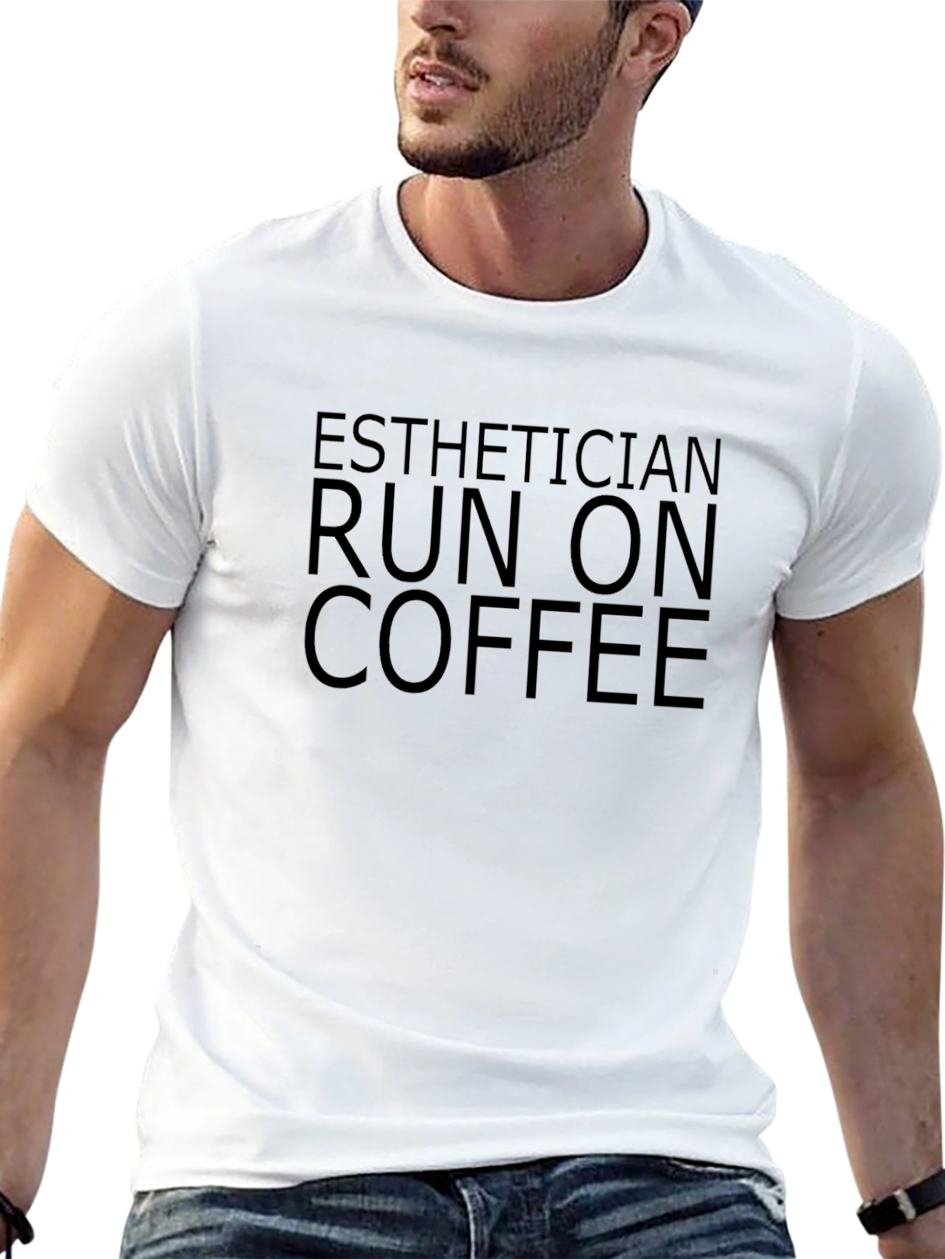Esthetician Run On Coffee Black T-Shirt
