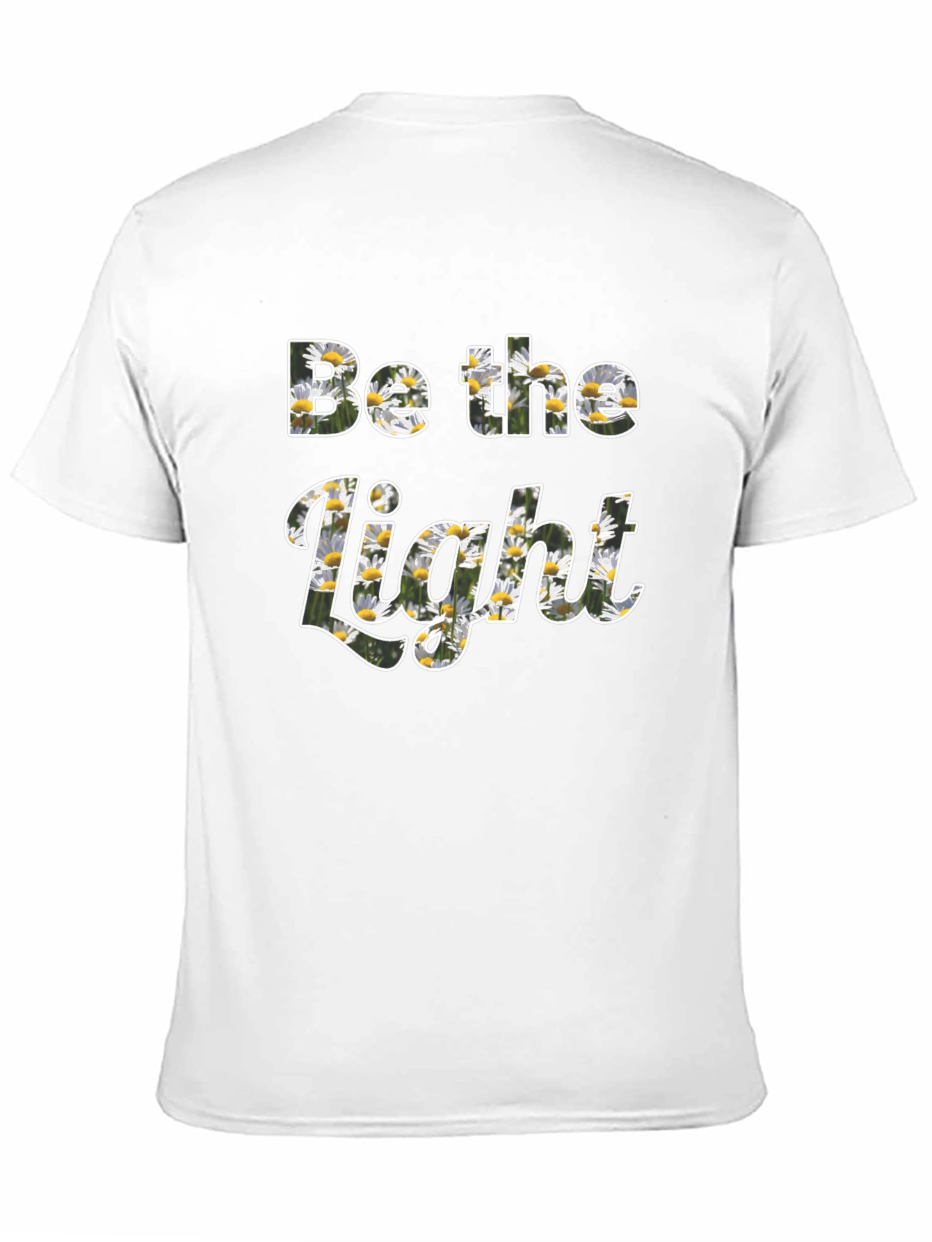 Be the Light Floral Print Black T-Shirt
