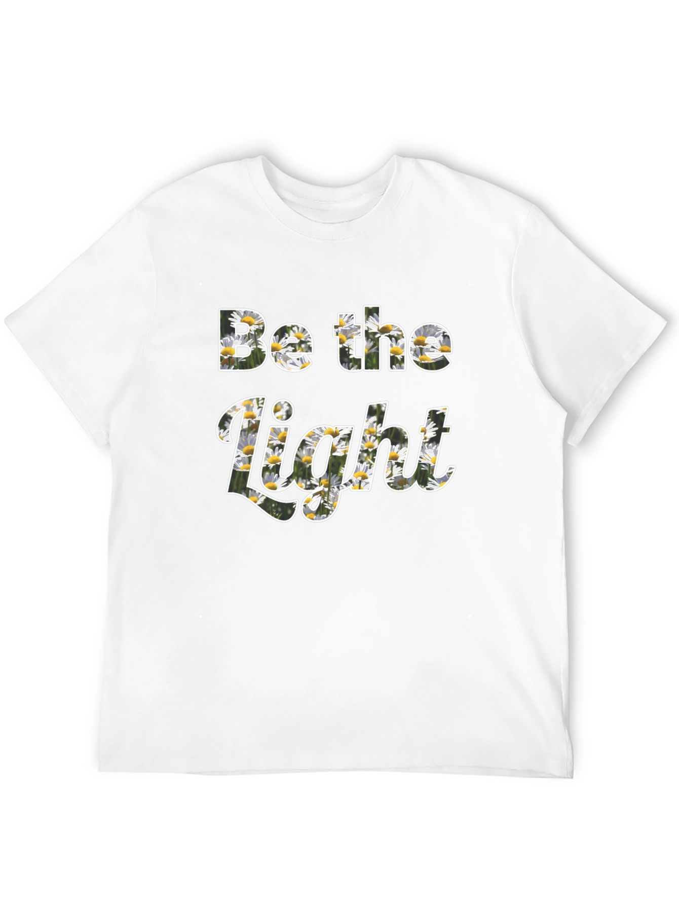 Be the Light Floral Print Black T-Shirt