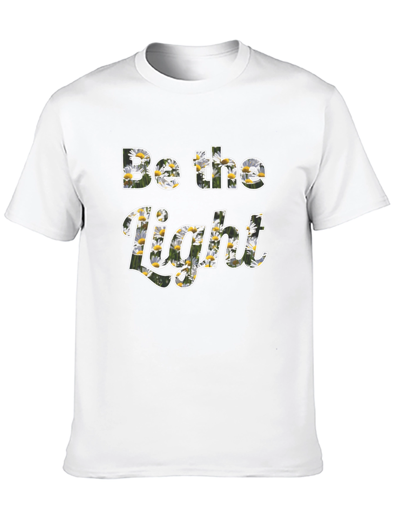 Be the Light Floral Print Black T-Shirt