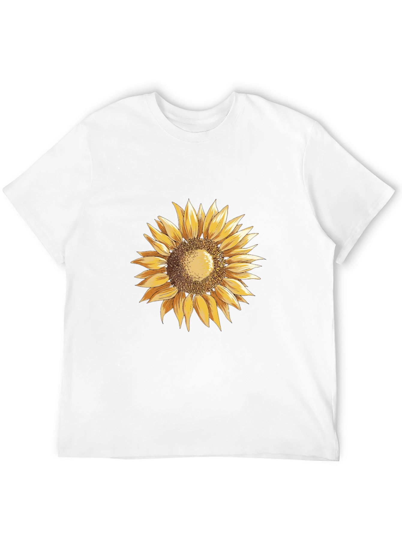 Sunflower Graphic Tee - Black Cotton T-Shirt