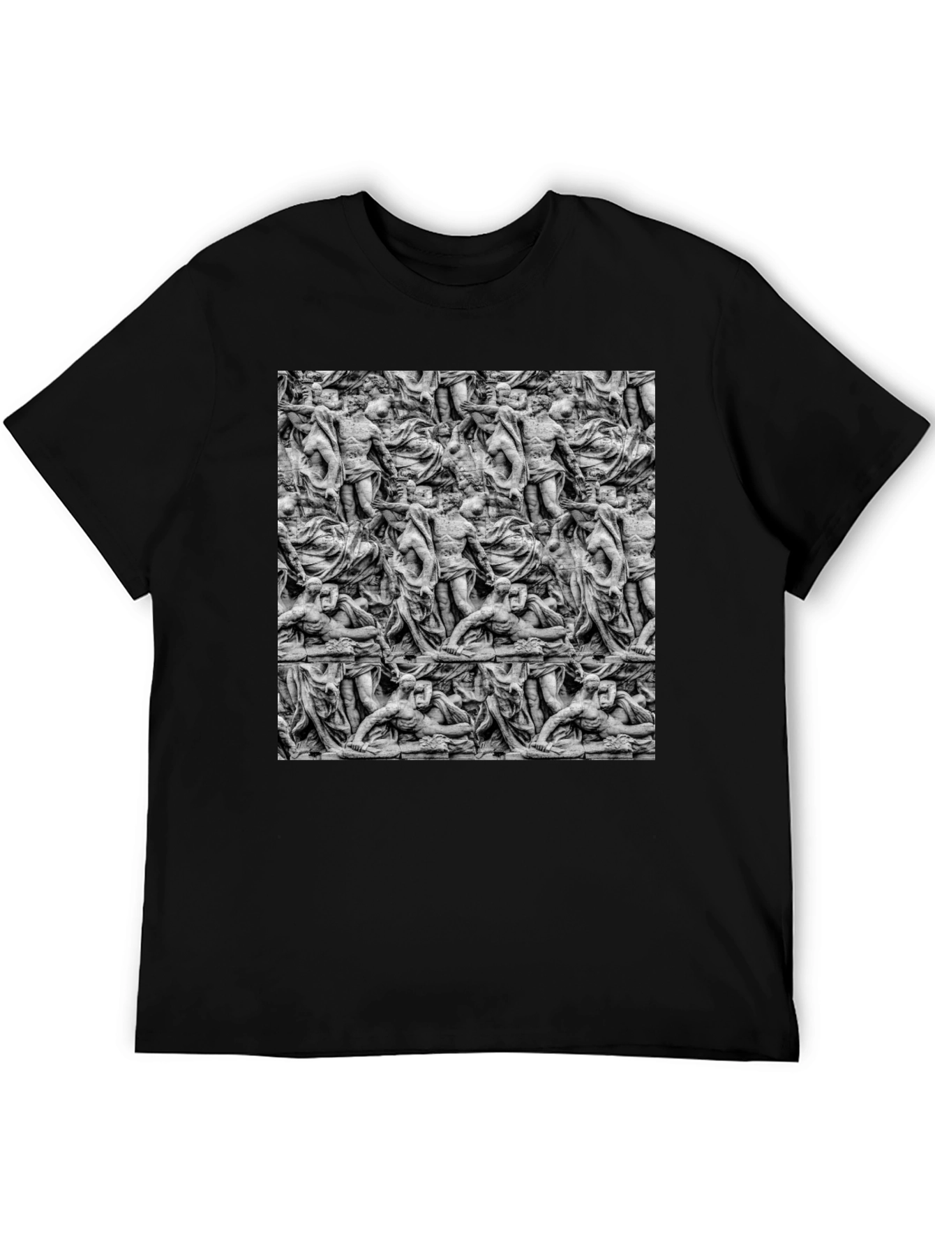Sculpture Art Print Mens Black T-Shirt