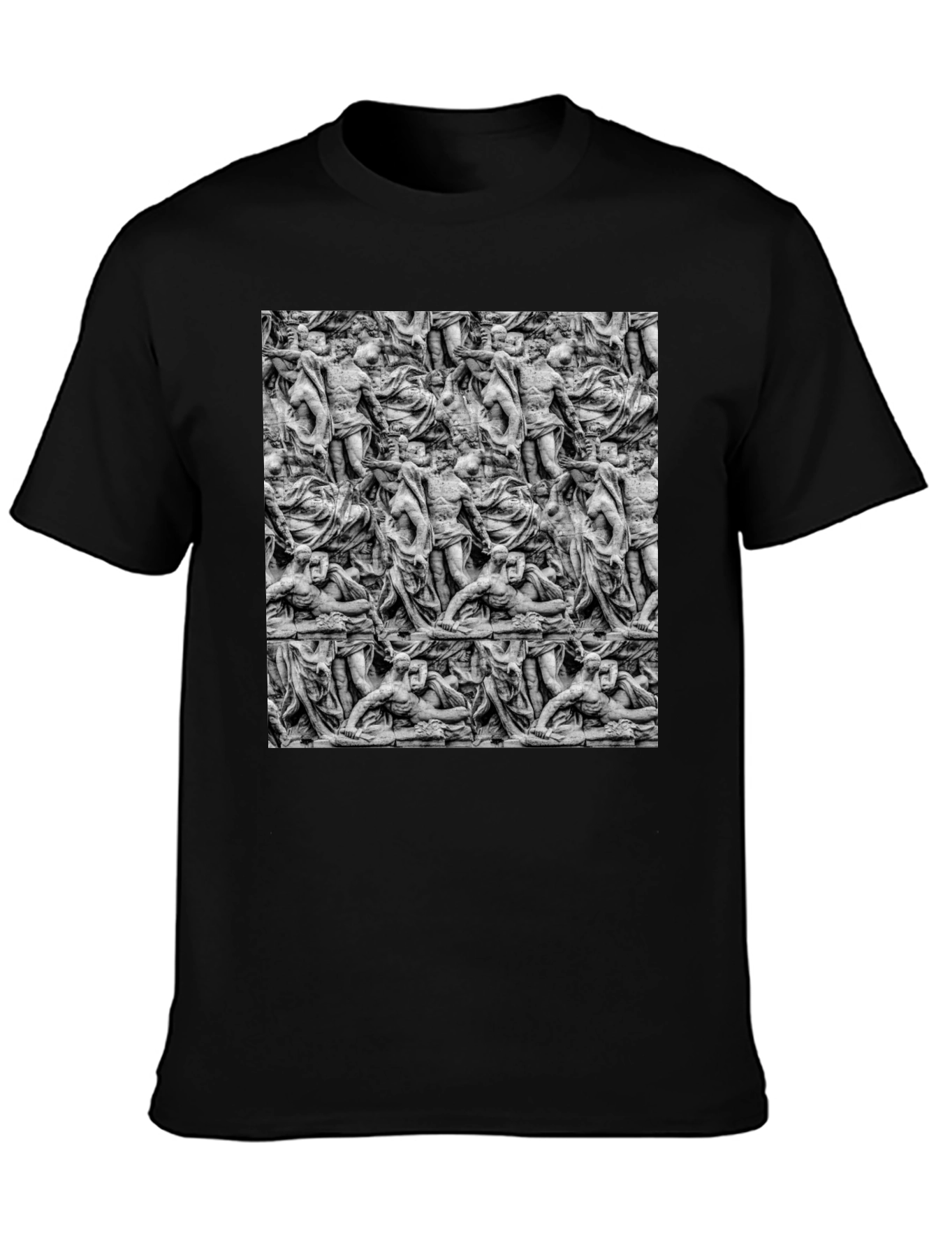 Sculpture Art Print Mens Black T-Shirt