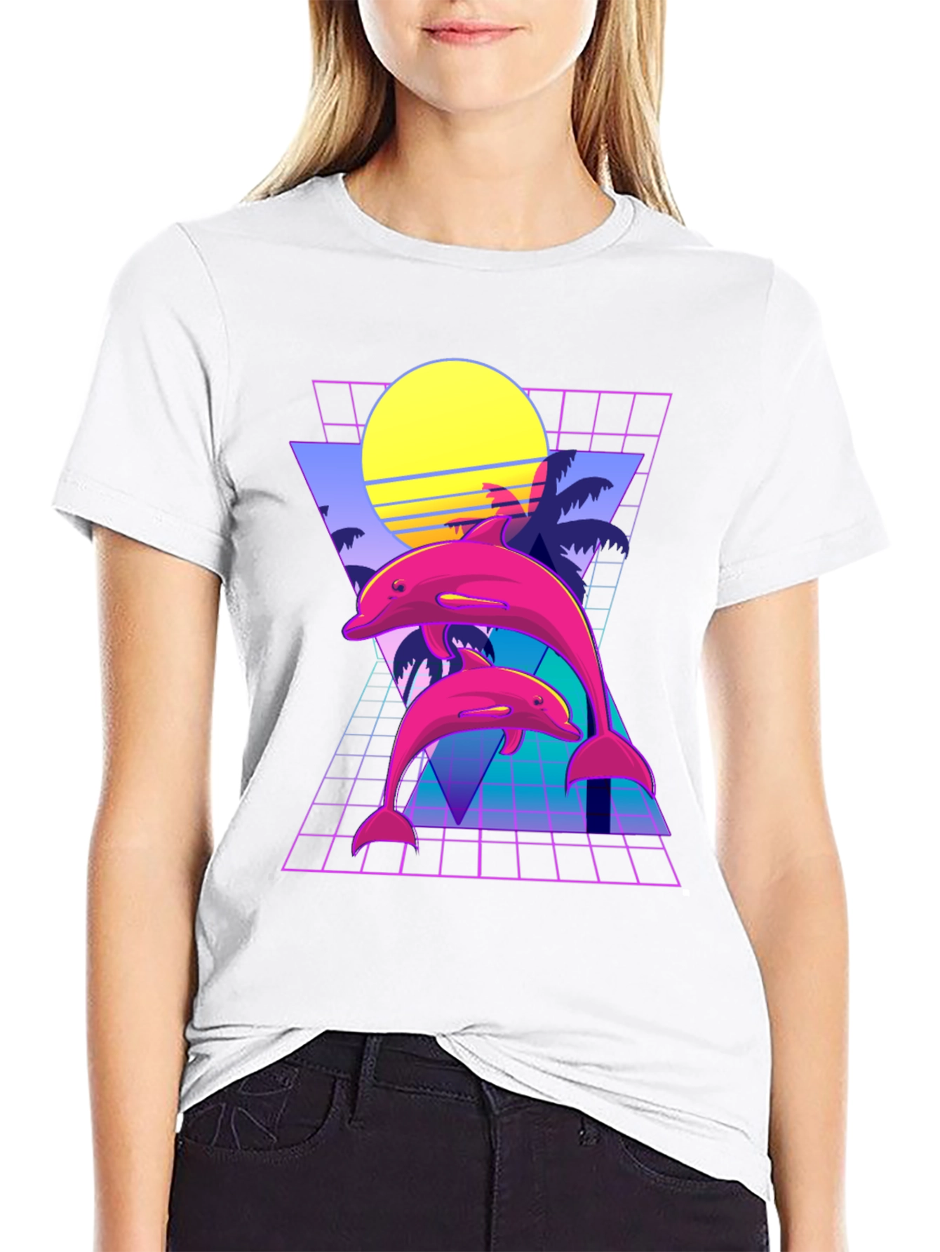 Retro Dolphin Graphic T-Shirt