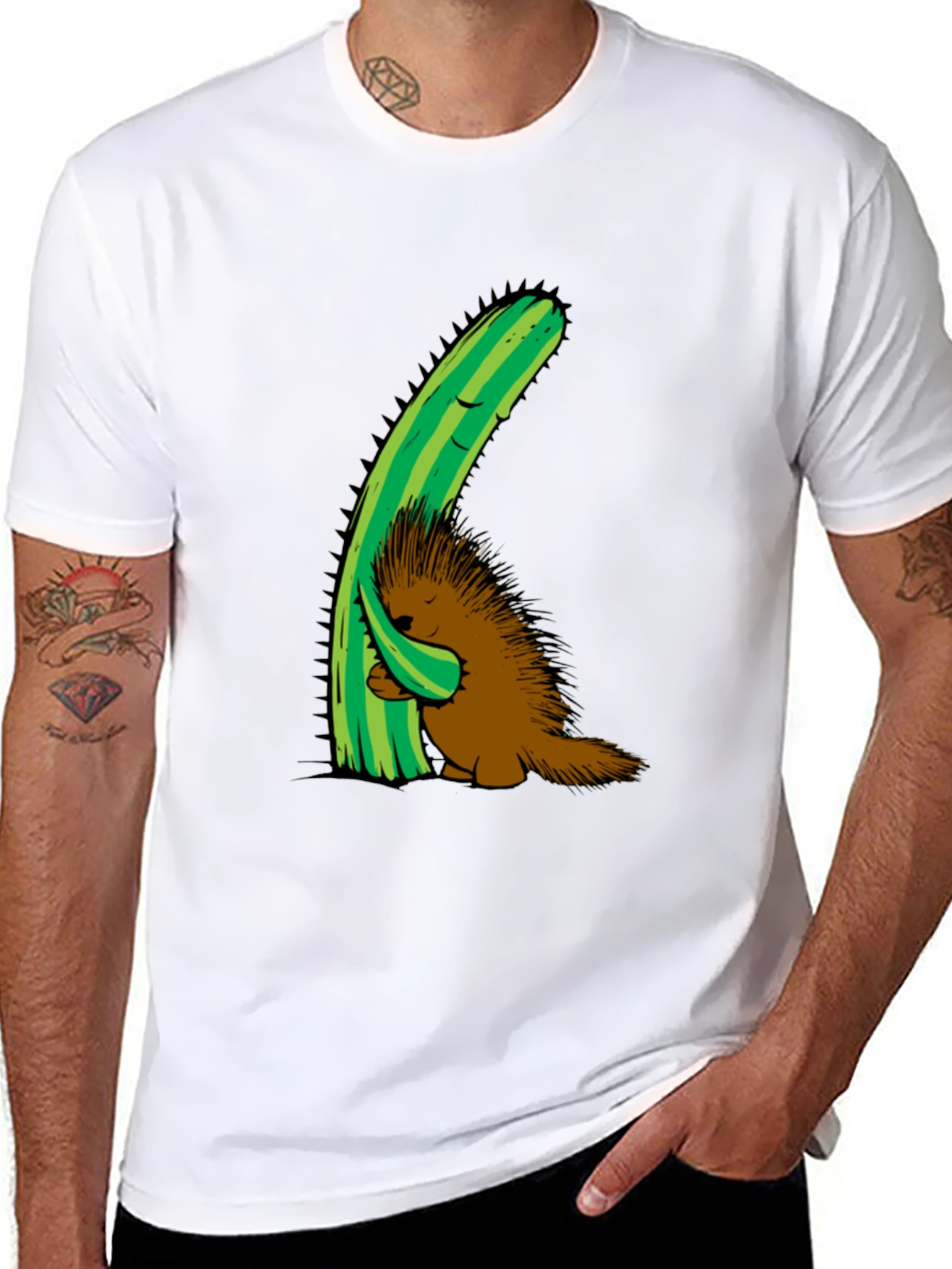 Cactus Hug T-Shirt - Porcupine Comfort Tee
